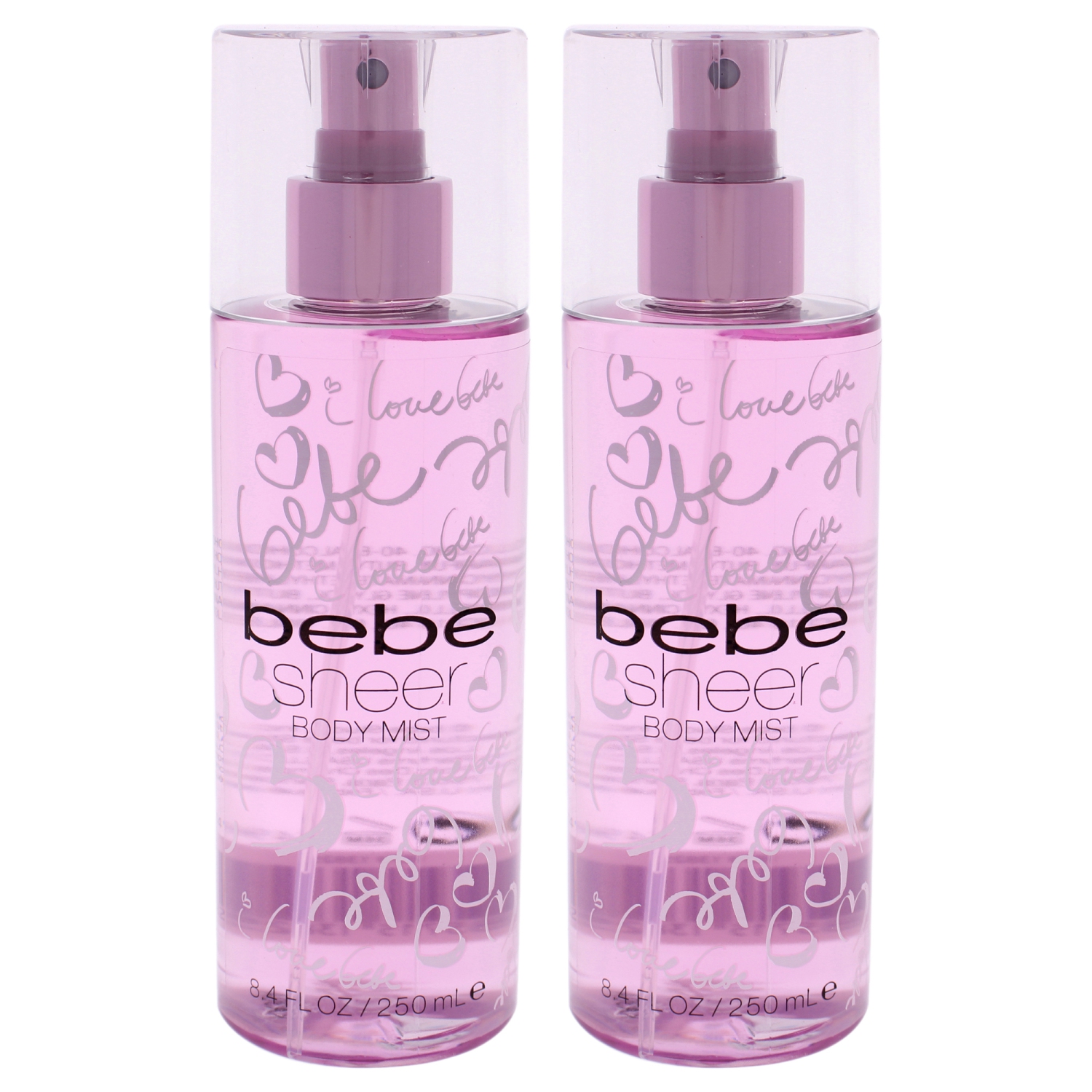 Bebe Sheer de Bebe pour femme - brume corporelle 8,4&nbsp;oz - Paquet de 2