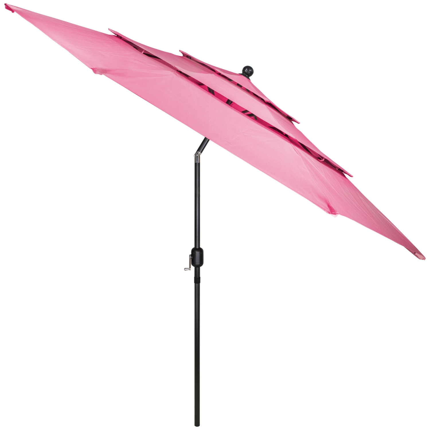 9,75&nbsp;pi – parasol de patio extérieur avec manivelle et inclinaison, rose