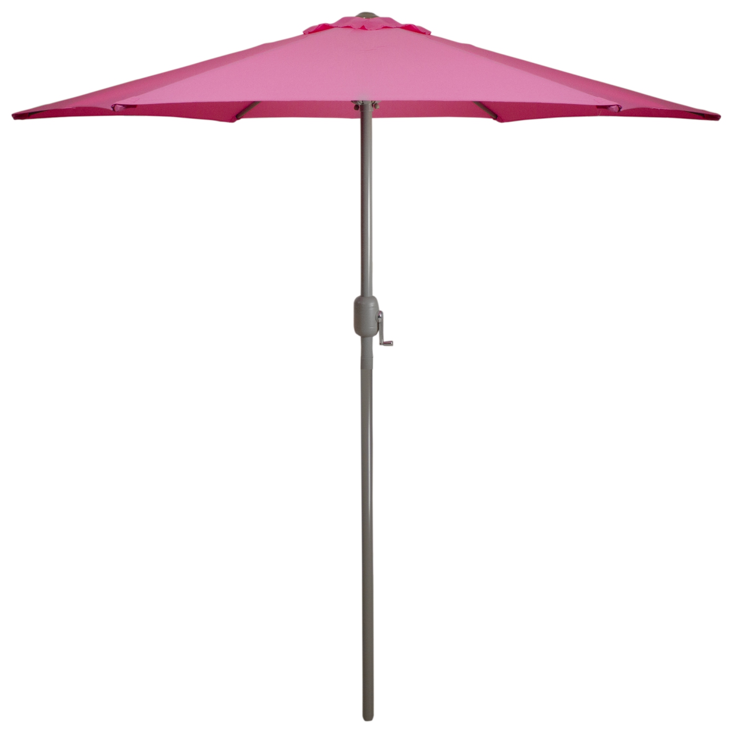 7.5ft Outdoor Patio Market Umbrella with Hand Crank, Pink