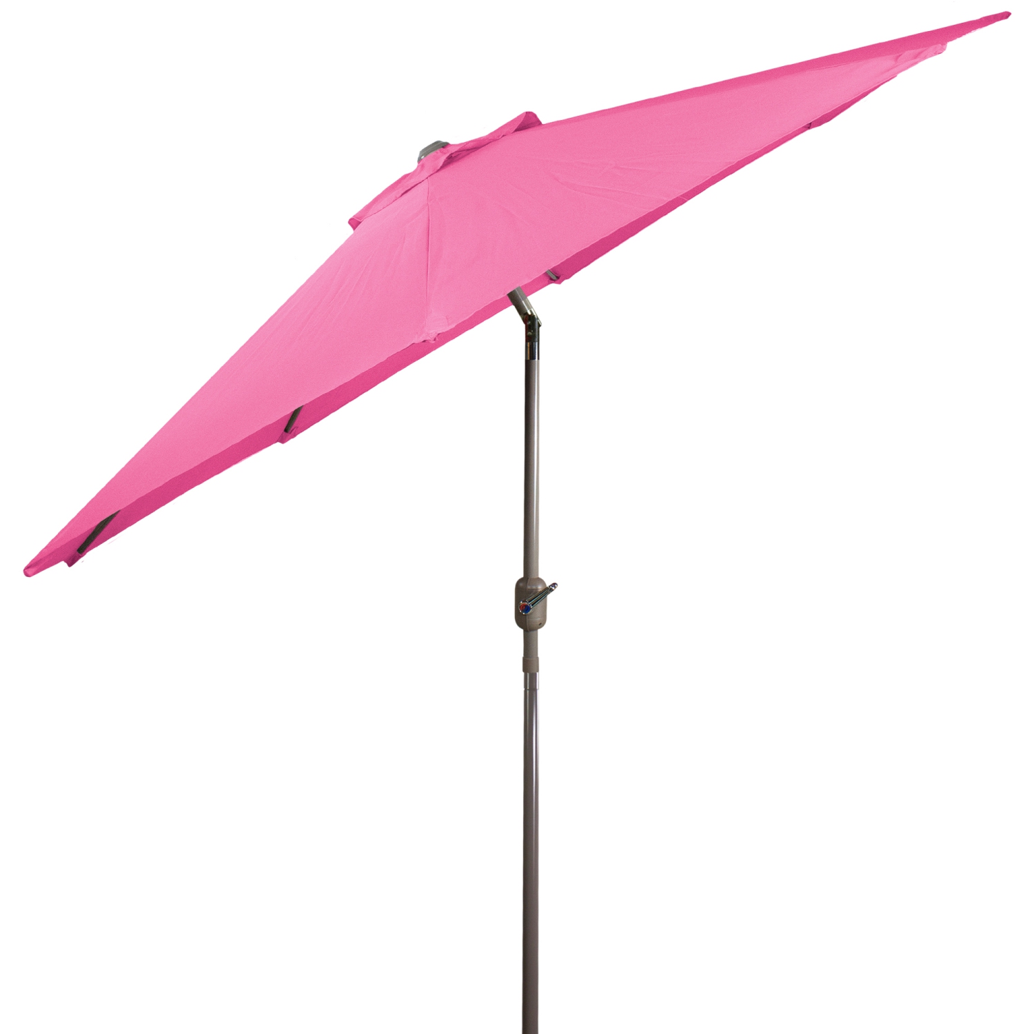 9ft Outdoor Patio Market Umbrella with Hand Crank and Tilt, Pink