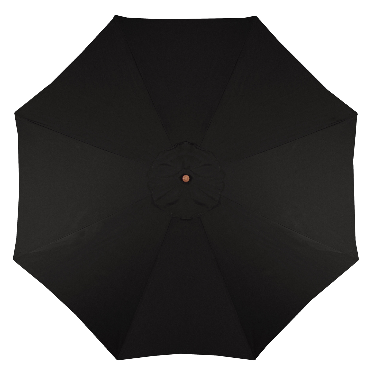 9&nbsp;pi – parasol de patio extérieur avec poteau en bois, noir