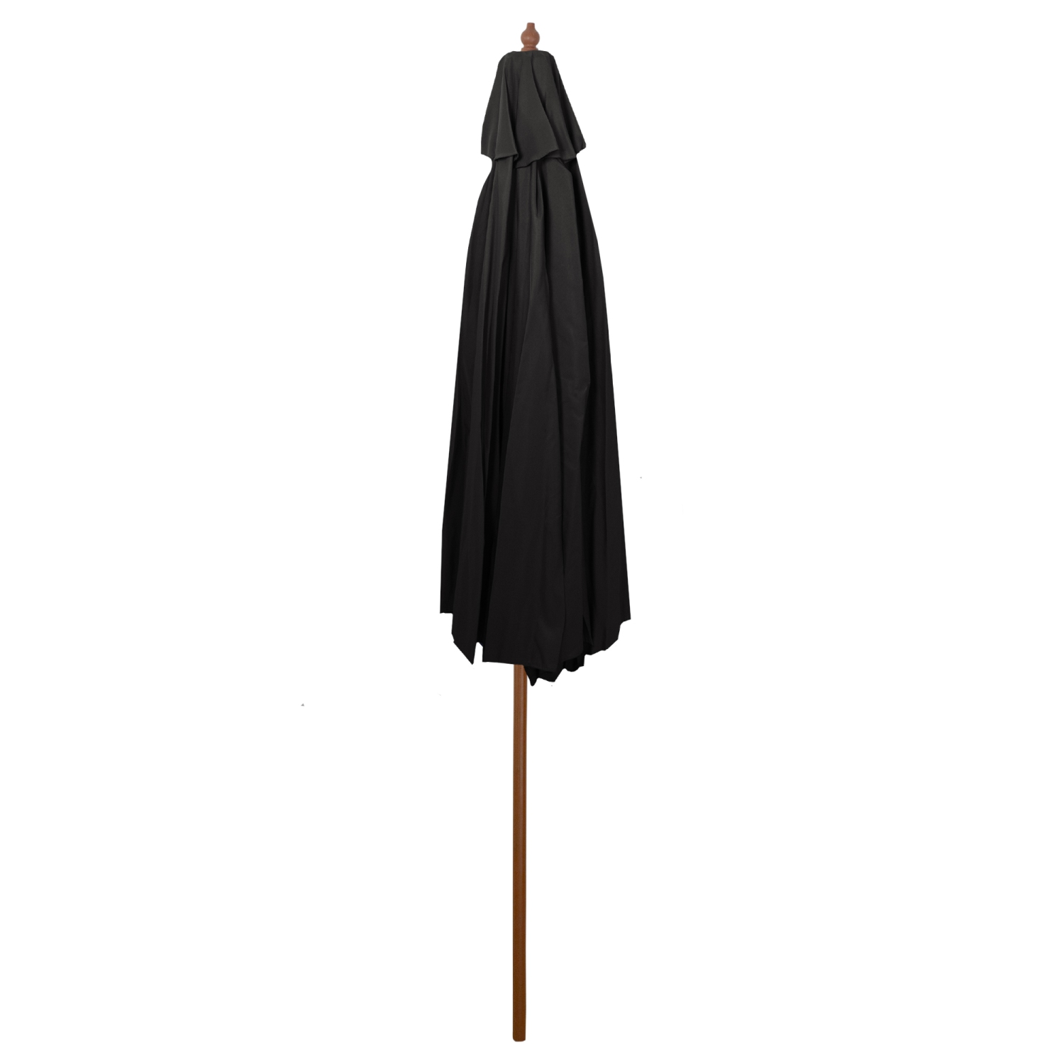 9&nbsp;pi – parasol de patio extérieur avec poteau en bois, noir