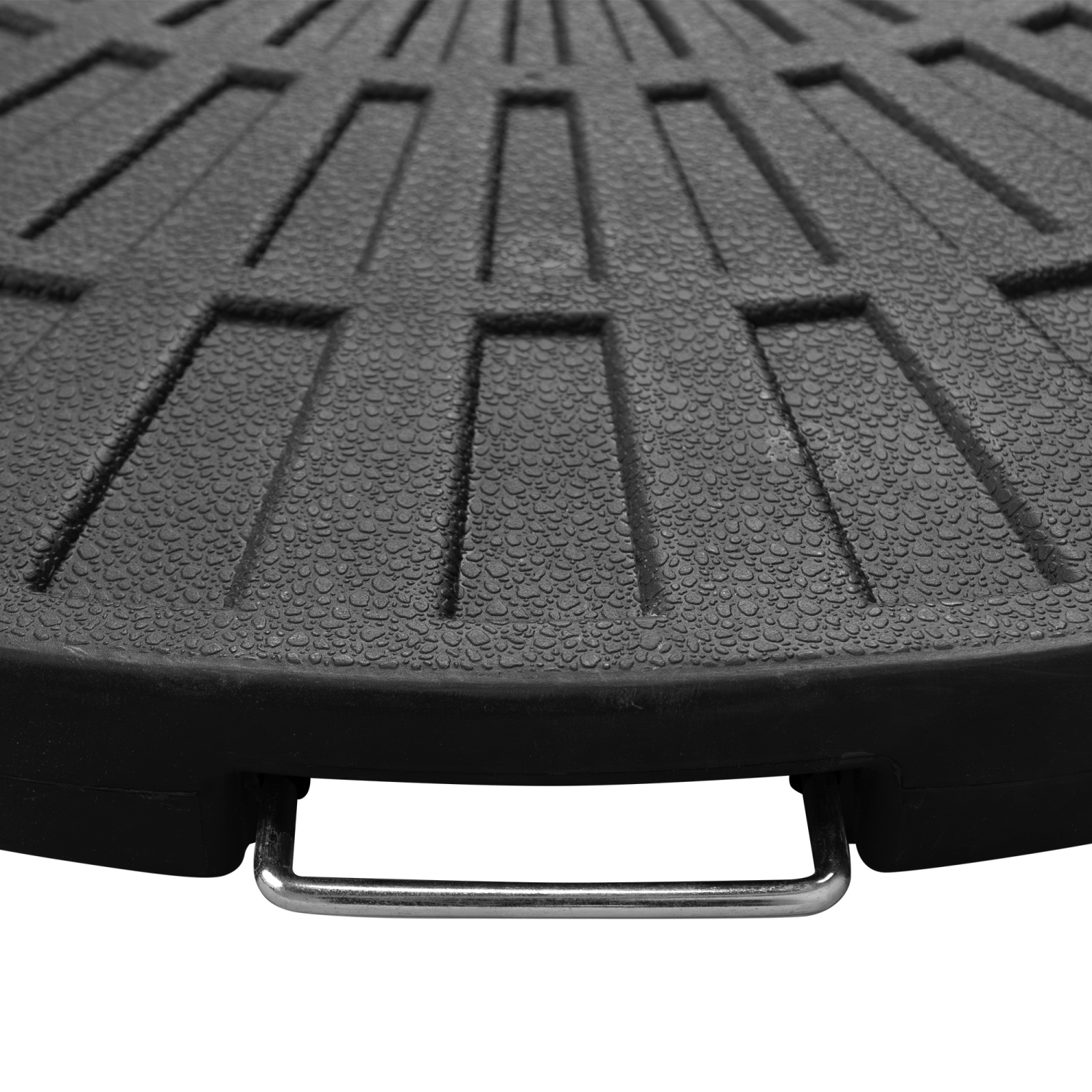 Socle en résine en forme de ventilateur noir pour parasol excentré - 26&nbsp;lb