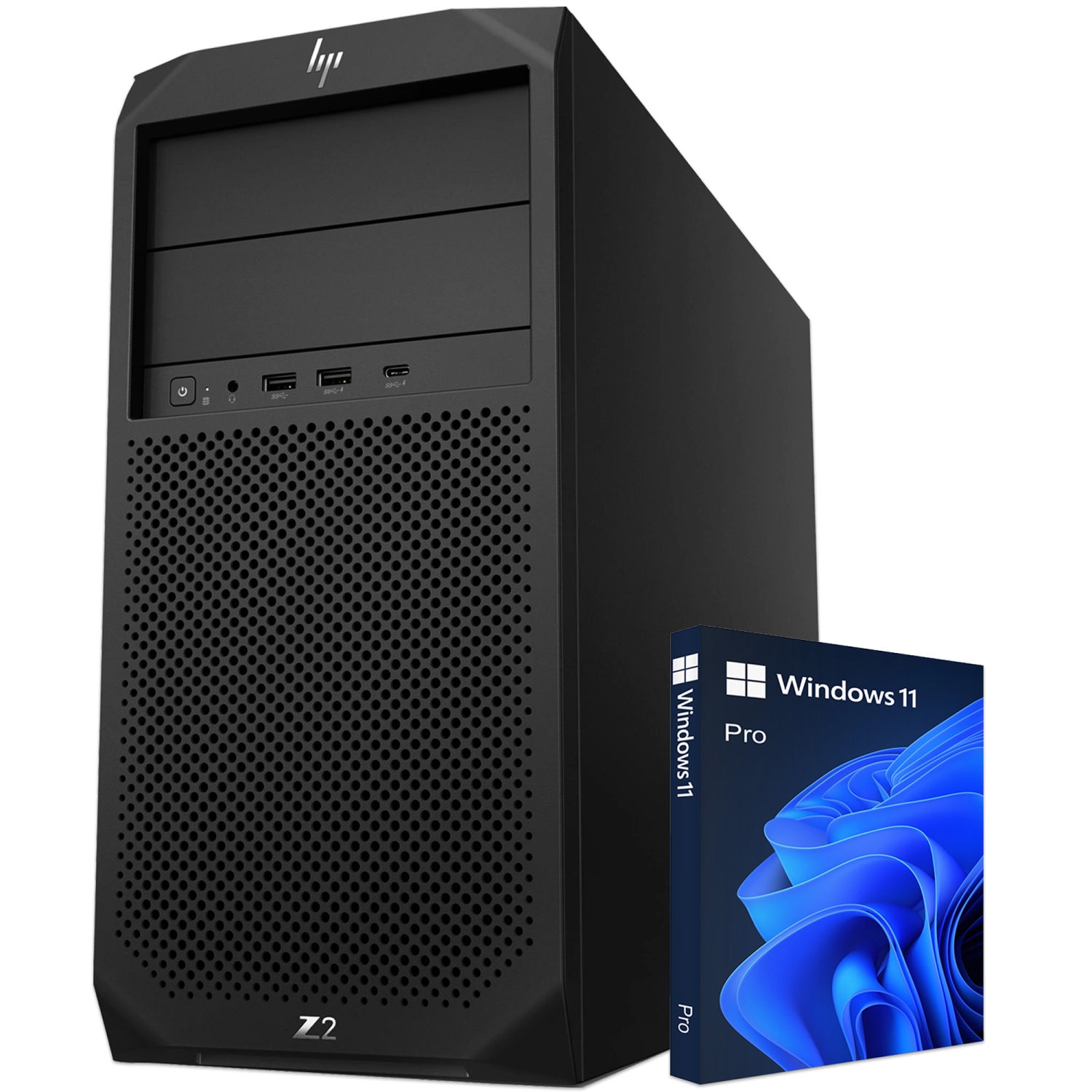 Refurbished (Good) - HP Z2 Tower G4 Powerful Workstation Windows 11 Pro Desktop PC, Intel i7 8th Gen Processor, 16GB DDR4 RAM, 2TB NVMe SSD, 1TB HDD, RGB Gaming Keyboard & Mouse