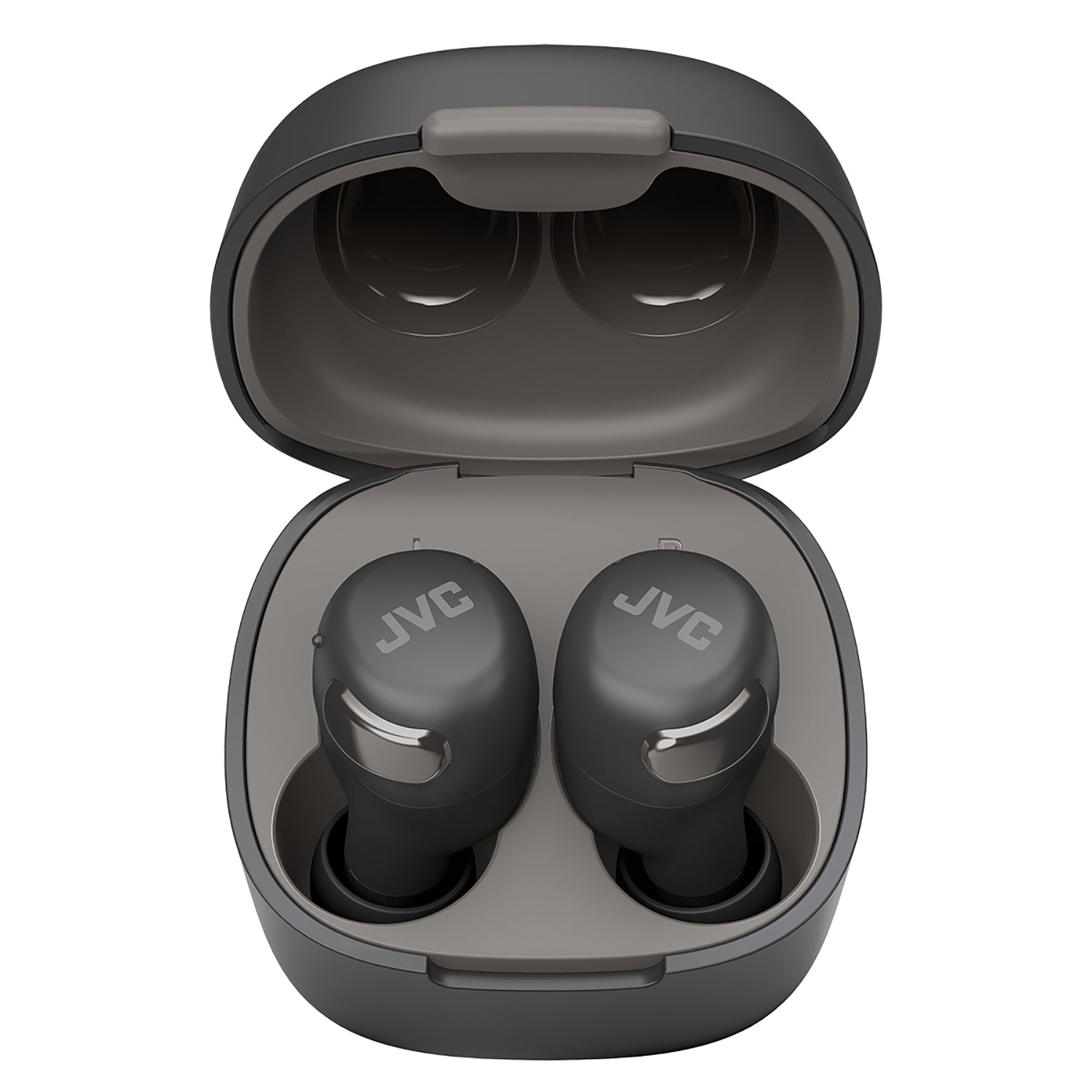 JVC - Compact Noise Cancelling Headphones with Microphone and Touch Control, Black