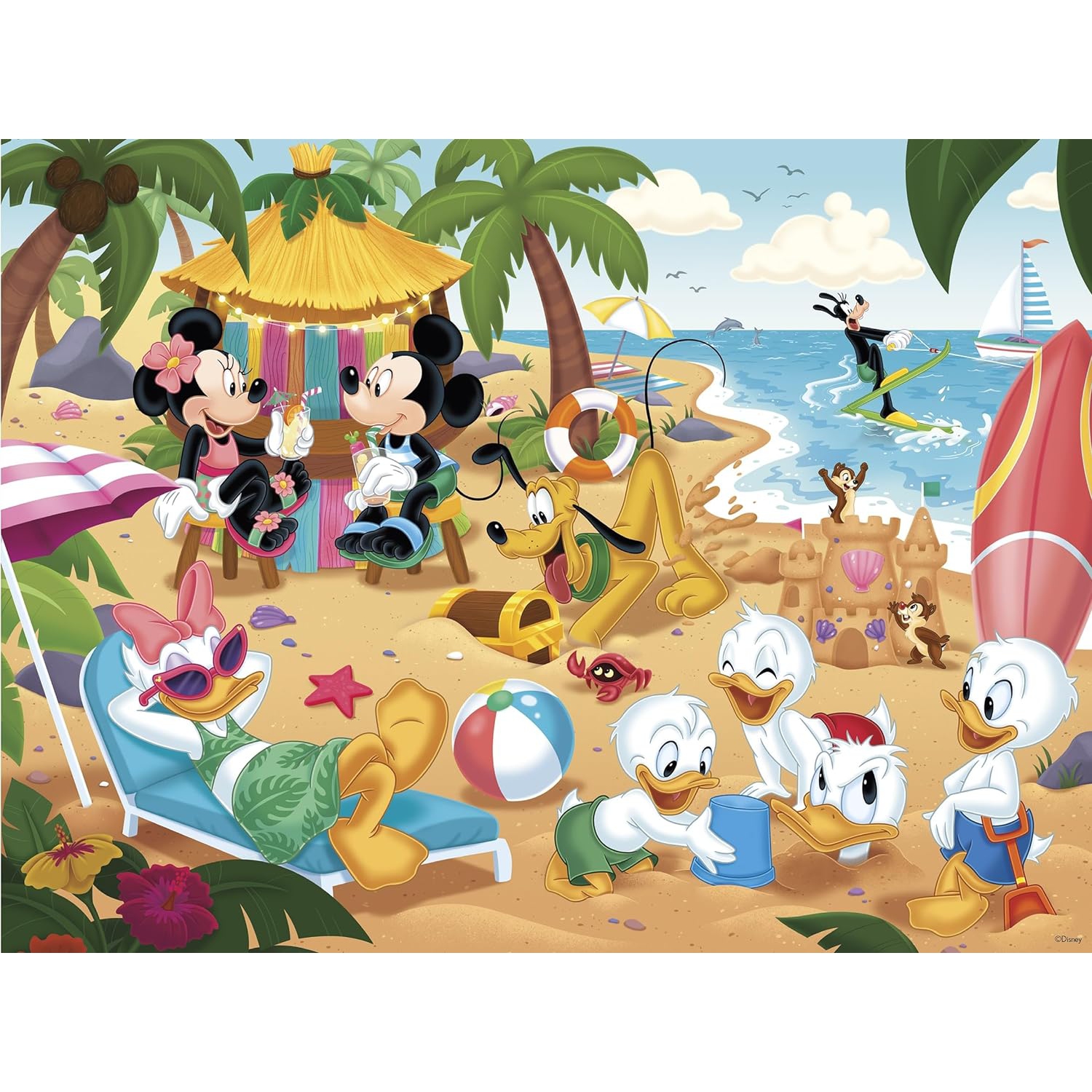 Ceaco - Disney - Mickey & Minnie à la plage - Casse-tête de 300 pièces