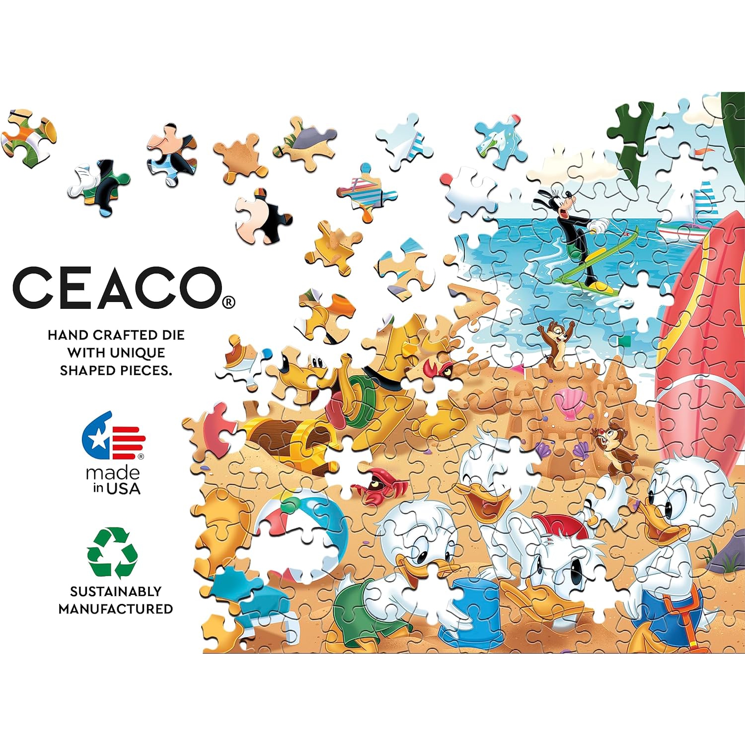 Ceaco - Disney - Mickey & Minnie à la plage - Casse-tête de 300 pièces