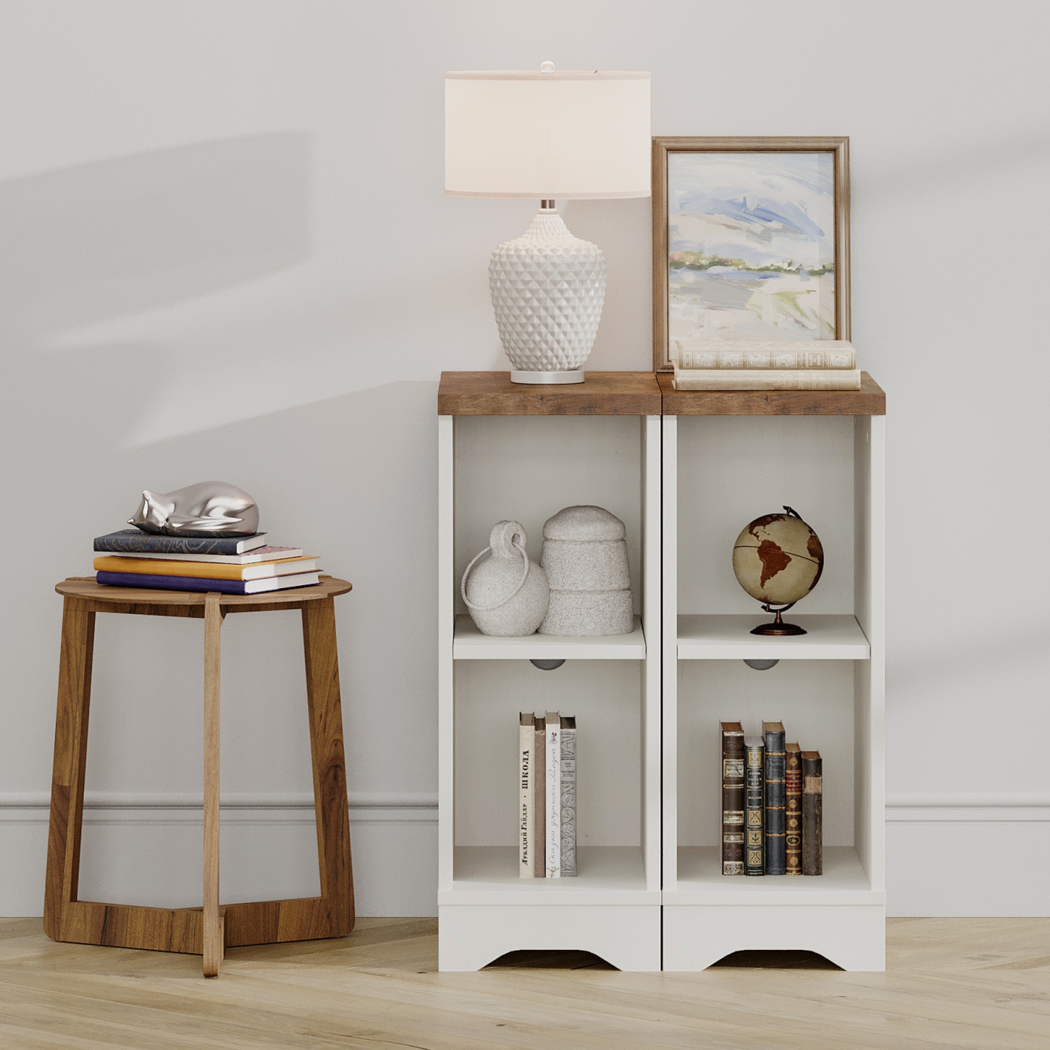 Meuble pour téléviseur avec foyer WAMPAT Meuble de salon avec porte de grange coulissante pour téléviseurs jusqu'à 100&nbsp;pouces, meuble de