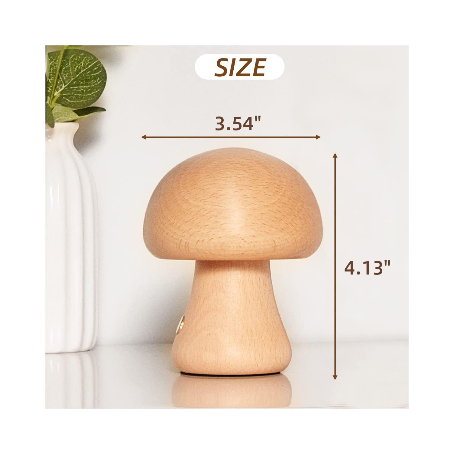 YOULIGHTS Mushroom lamp, cute small bedside table lamp, rechargeable portable night light, suitable for bedroom, home decoration, can be used as a