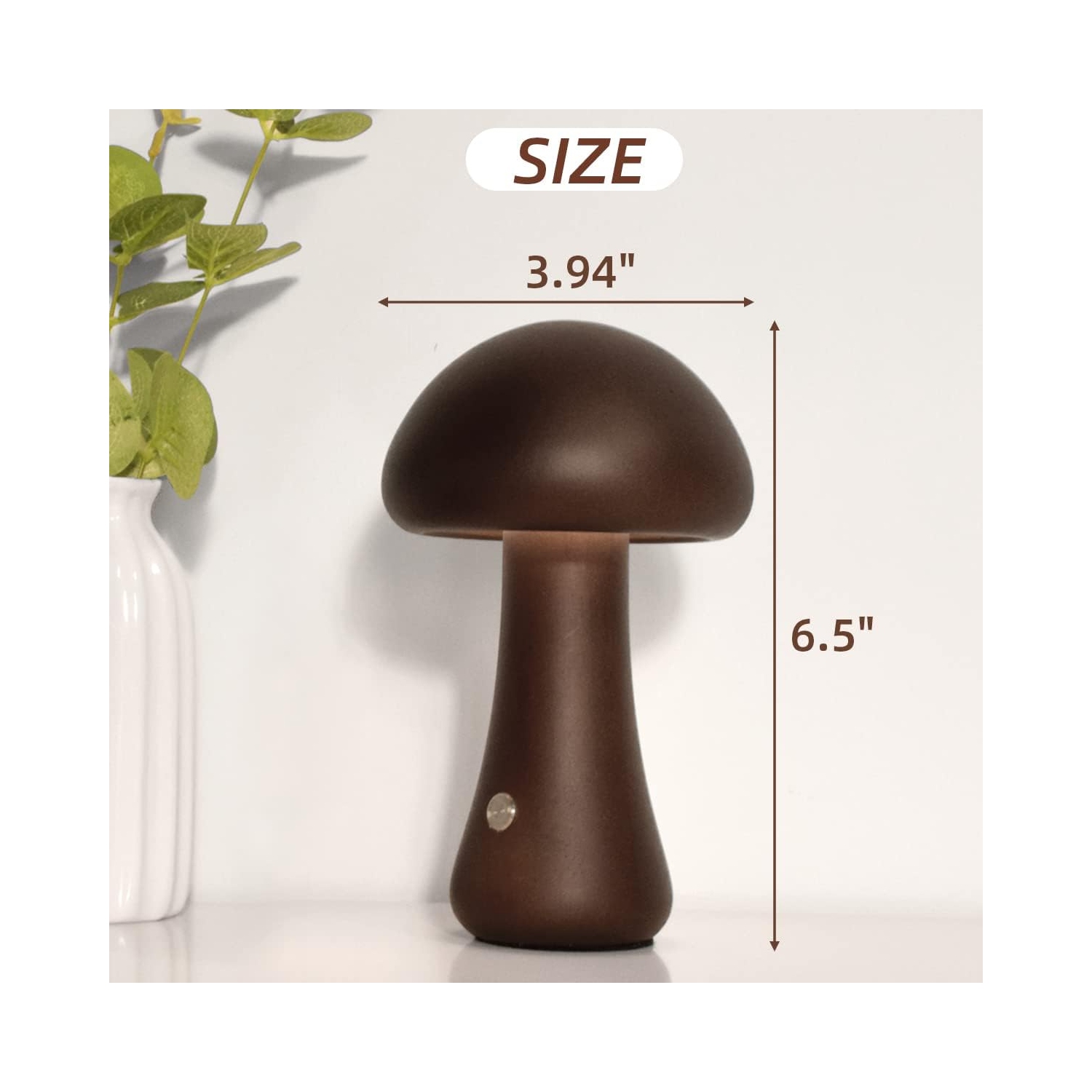 YOULIGHTS Lampe de table de chevet Mushroom, veilleuse portative rechargeable, veilleuse décorative champignon convenant aux enfants, chambre et