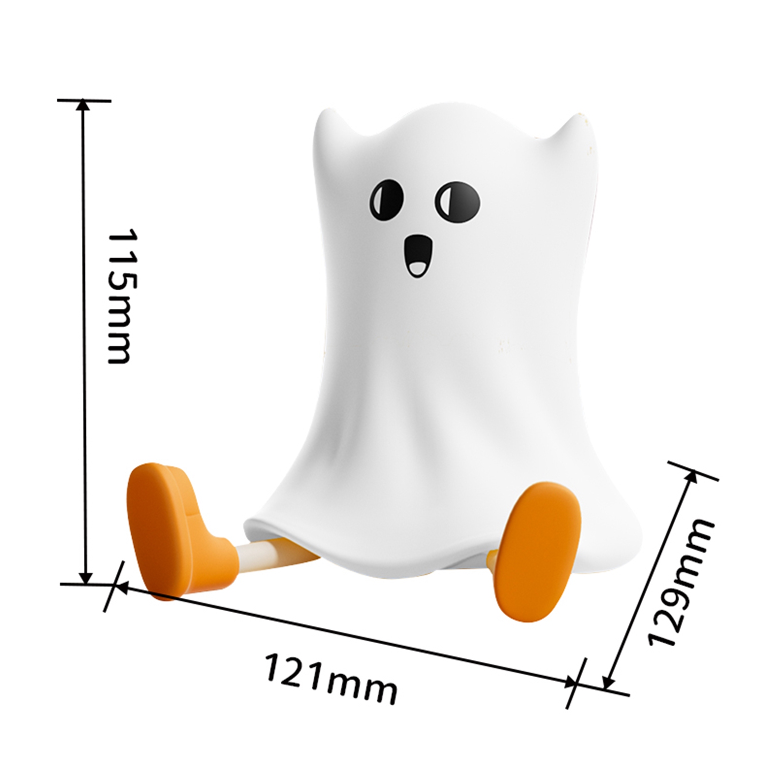 YOULIGHTS 1pc-Ghost Night Light, LED Halloween Night Light, Cute Silicone Adjustable Night Light with 3 Levels of Brightness, Suitable for Indoor