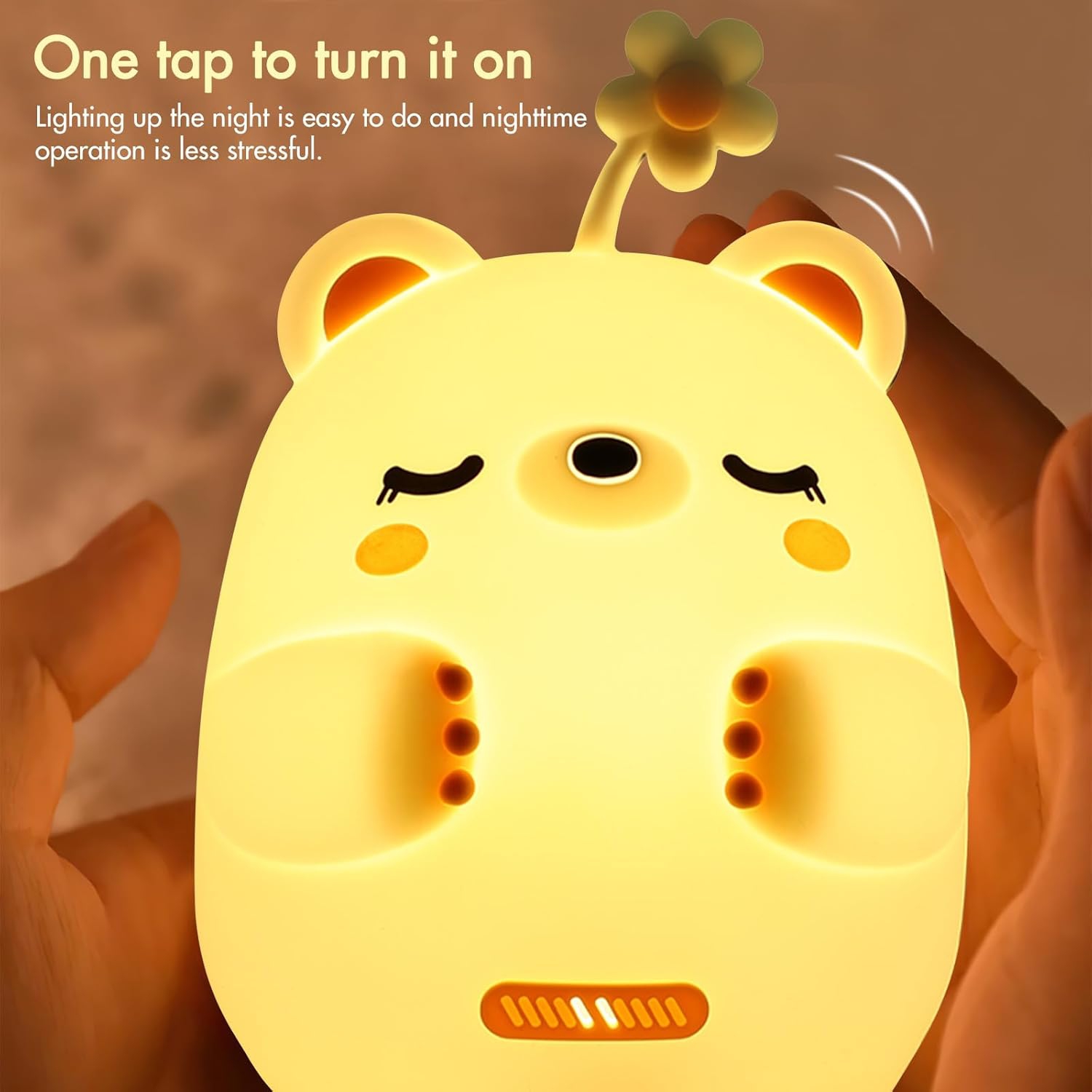 Lampe d'allaitement Cute de YOULIGHTS, veilleuse USB Touch en silicone, lampe de chevet pour enfants animaux, lumière chaude avec minuterie pour