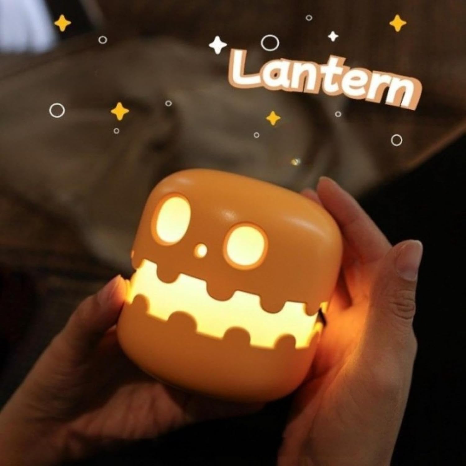 YOULIGHTS Pumpkin Night Light, Creative Rechargeable LED Cozy Lamps for Bedroom with Timer, Press to Light, Dimmable Bedside Lamp for Birthday,