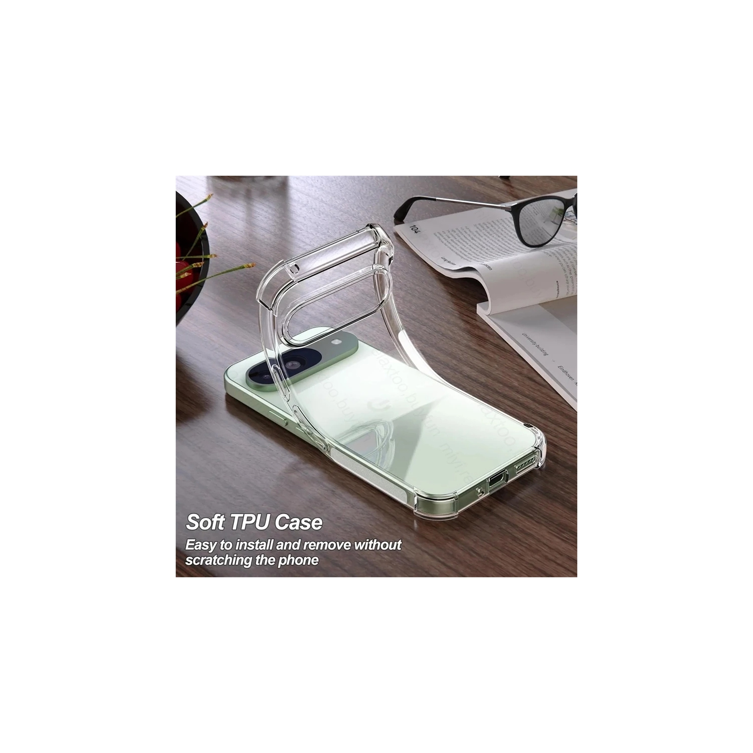 Étui antichoc de luxe transparent pour Pixel 9 de Google pour Pixel 9