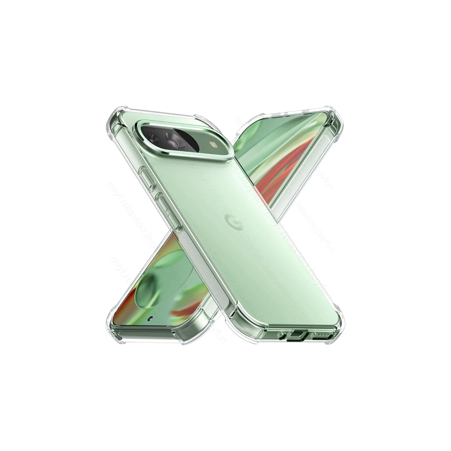 Google Pixel 9 Pro XL Case Luxury Transparent Airbag Shockproof Case for Pixel 9ProXL