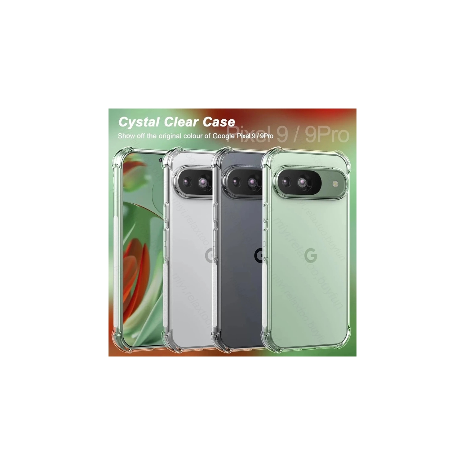 Google Pixel 9 Pro XL Case Luxury Transparent Airbag Shockproof Case for Pixel 9ProXL