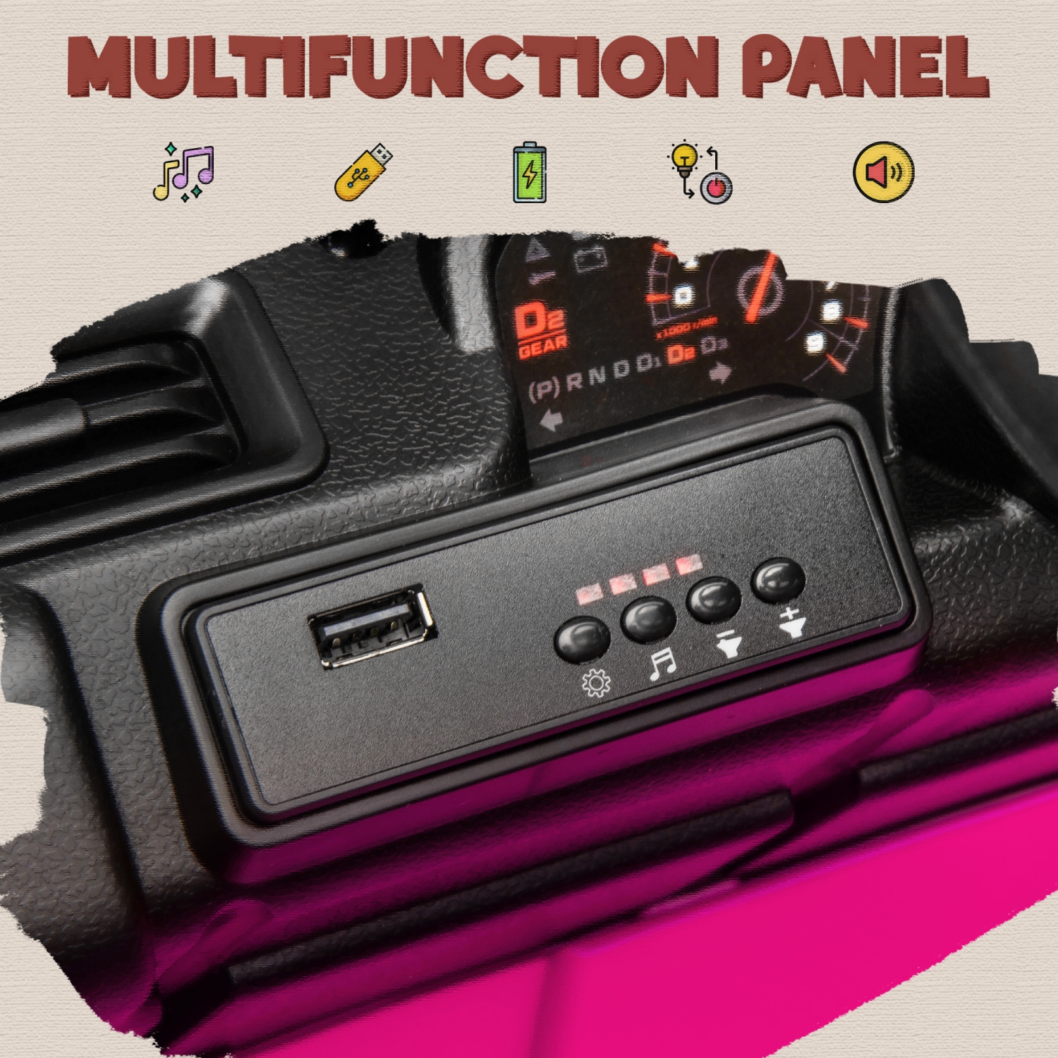 Qaba 12V 7AH Electric Car for Kids, 4WD/2WD Ride on Car w/ Remote Control, Spring Suspensions, Back Trailer, Battery Display, Light Music Soft Start,