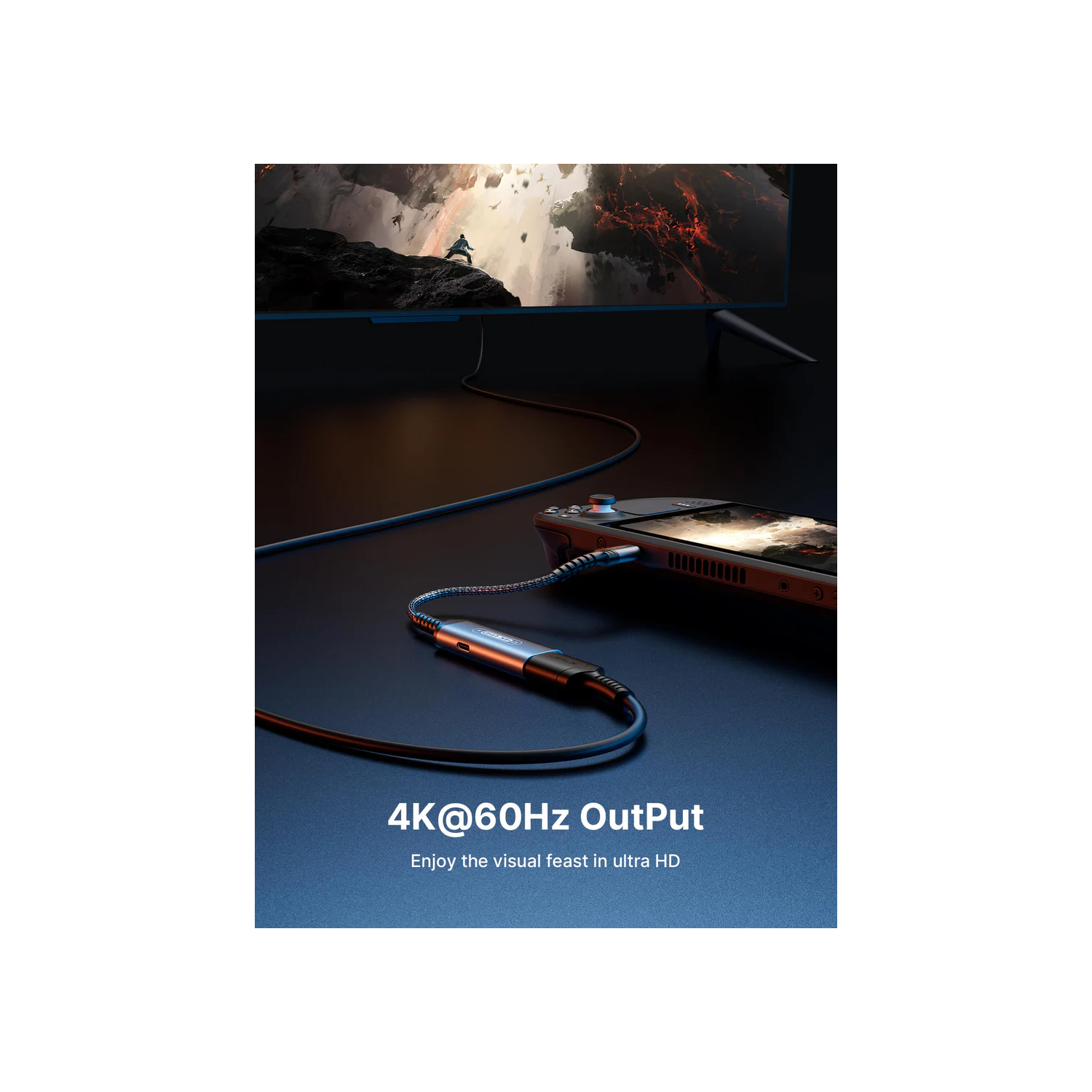 JSAUX 2-in-1 USB C to HDMI Adapter, 4K@60Hz Type-C to HDMI 2.0 Adapter with PD 100W Fast Charging, Compatible with iPhone 15 Pro Max, Steam Deck, ROG