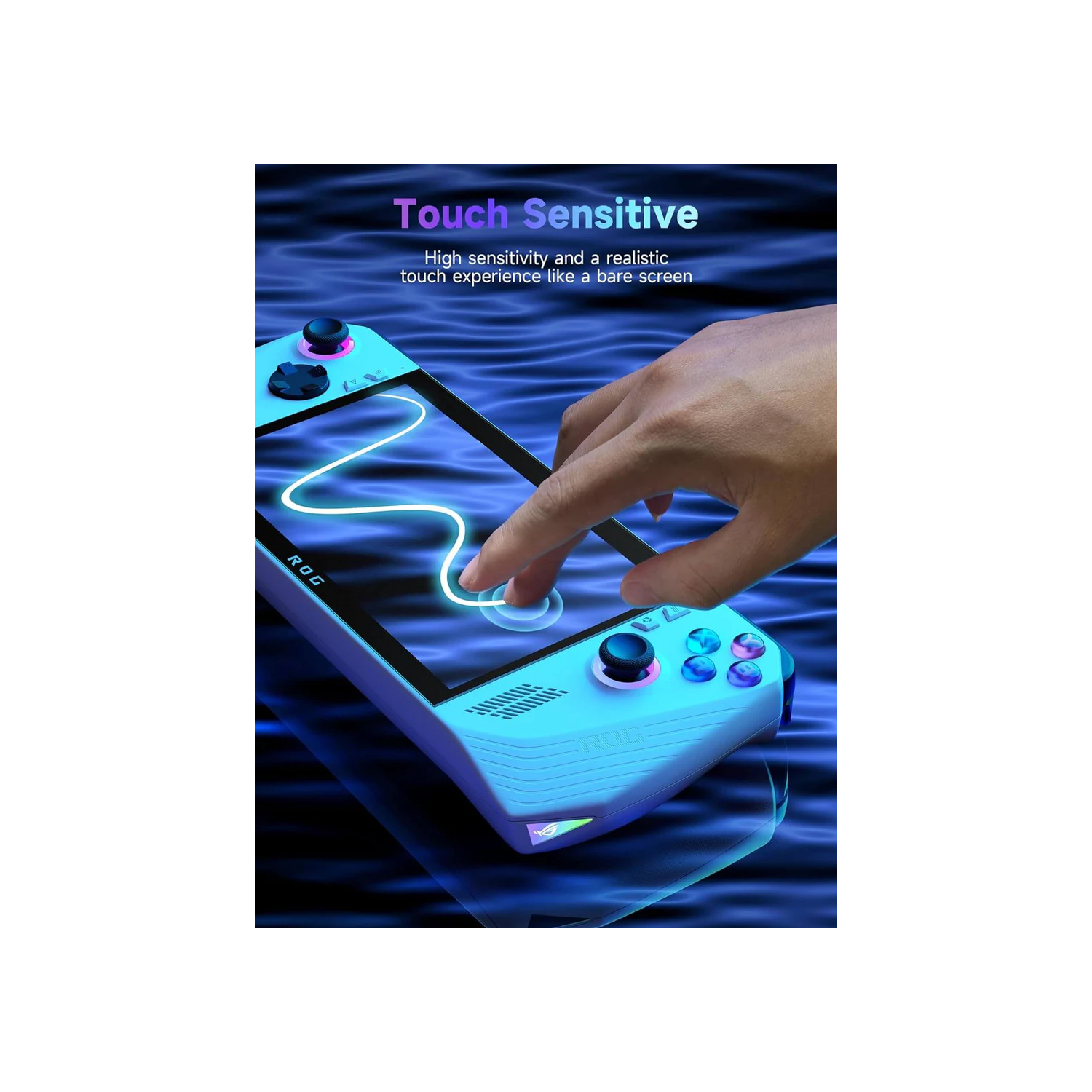 JSAUX ROG Ally Screen Protector 2-Pack, Anti Glare 9H Hardness Tempered Glass Screen Protector with Guiding Frame - Clear