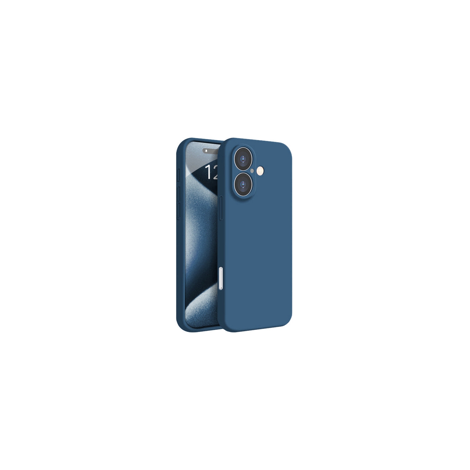 PANDACO Soft Shell Matte Navy Case for iPhone 16
