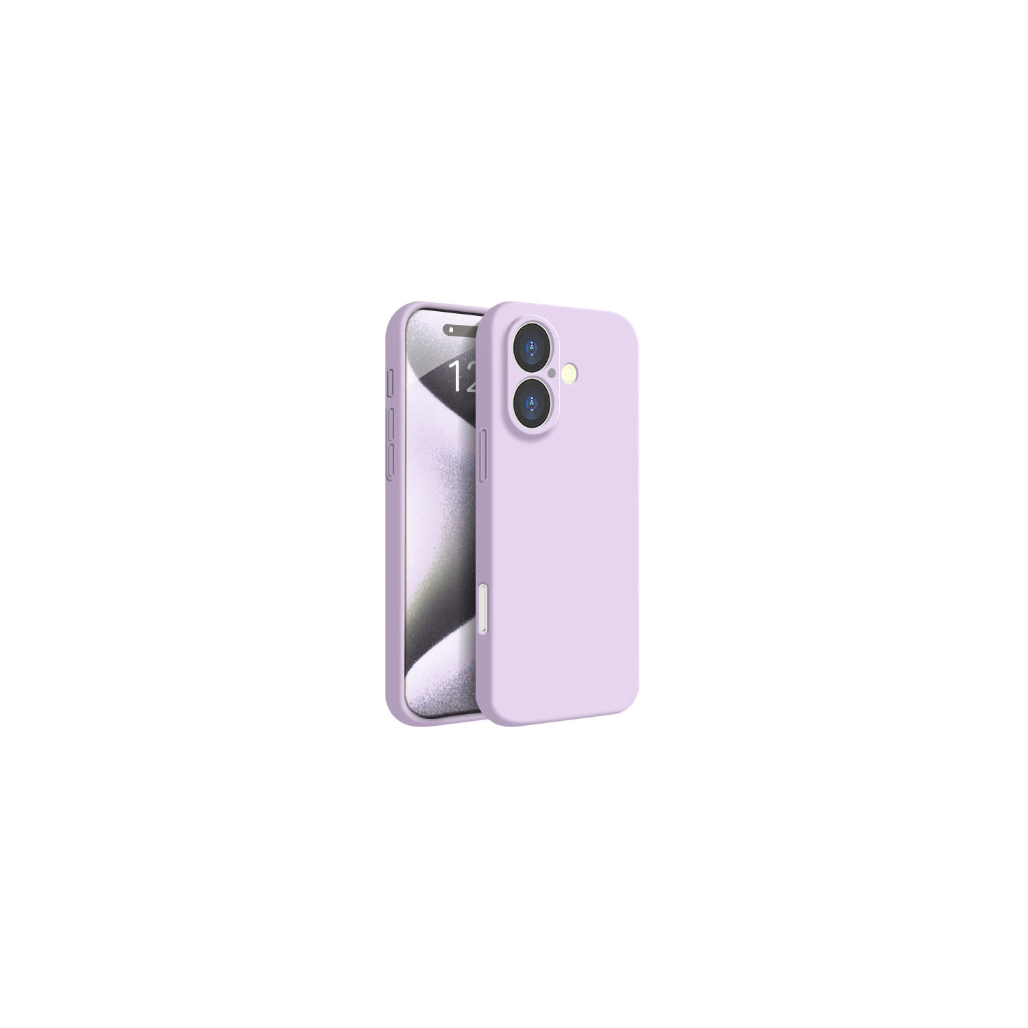 Étui souple violet pastel de PANDACO pour iPhone 16
