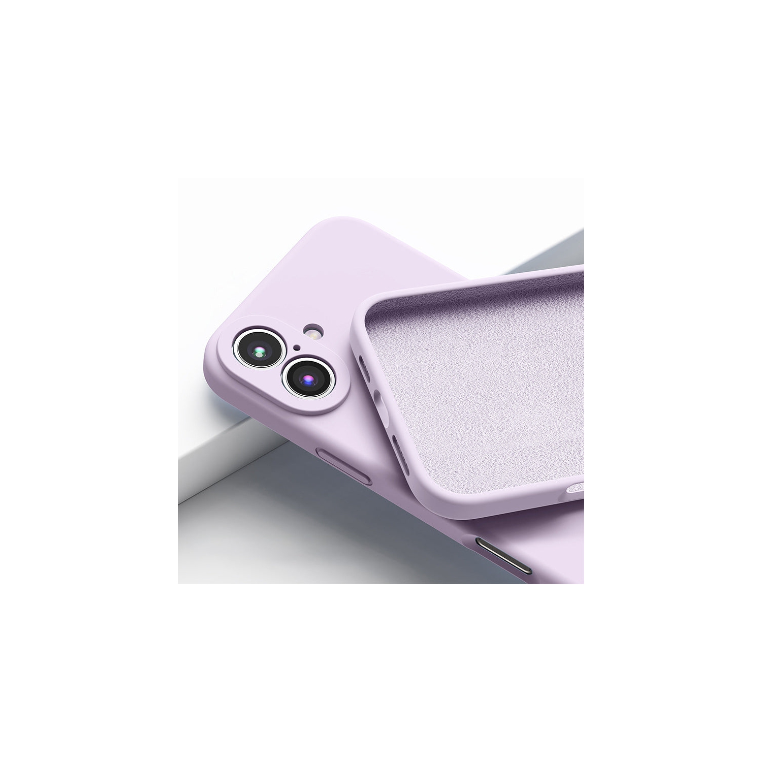 Étui souple violet pastel de PANDACO pour iPhone 16