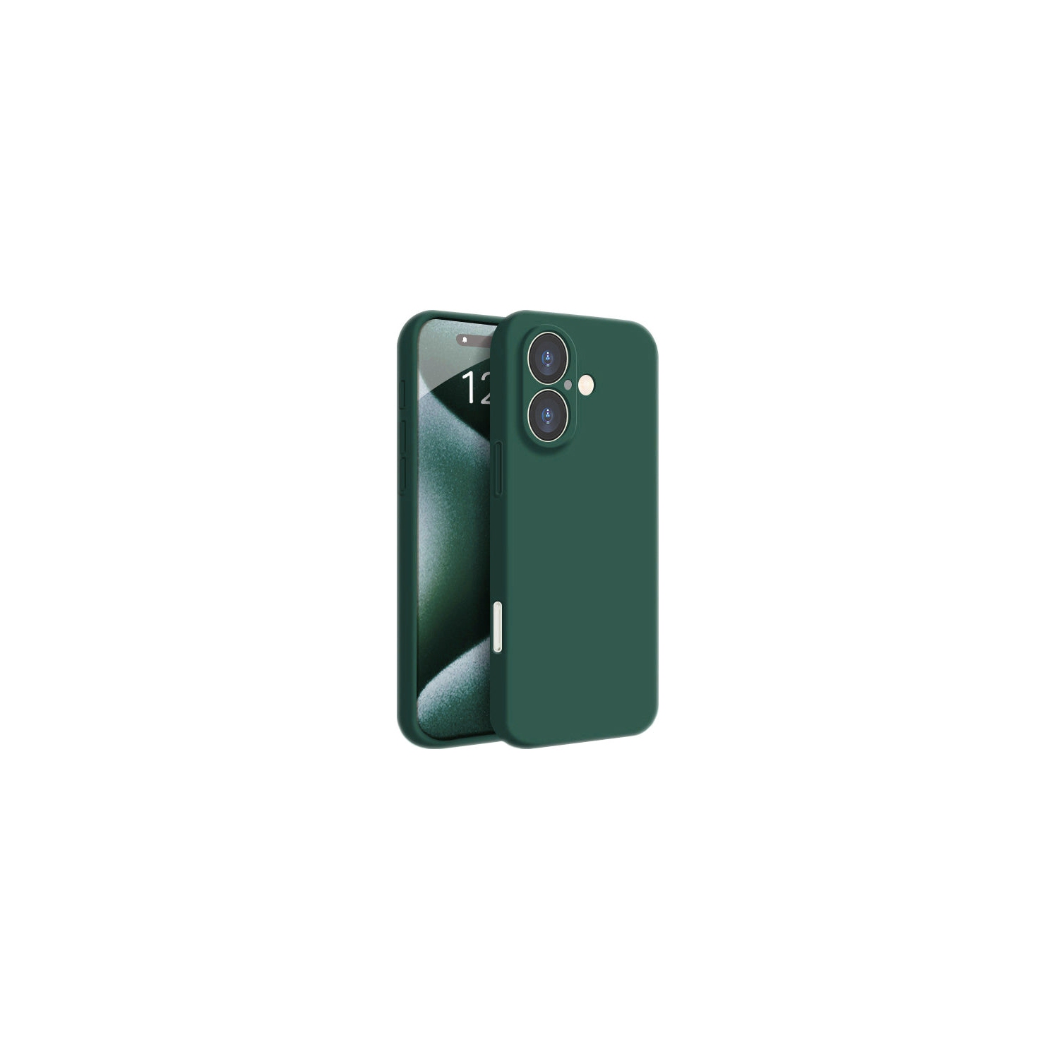 PANDACO Soft Shell Matte Forest Green Case for iPhone 16