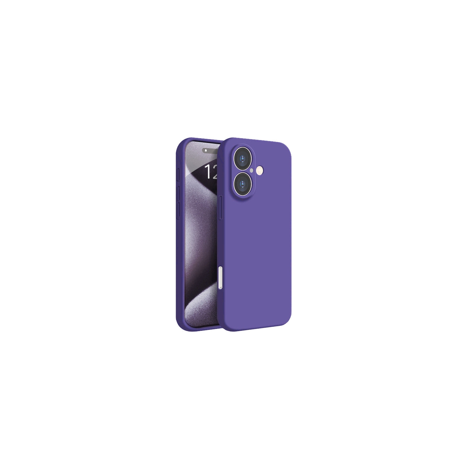 PANDACO Soft Shell Matte Violet Case for iPhone 16