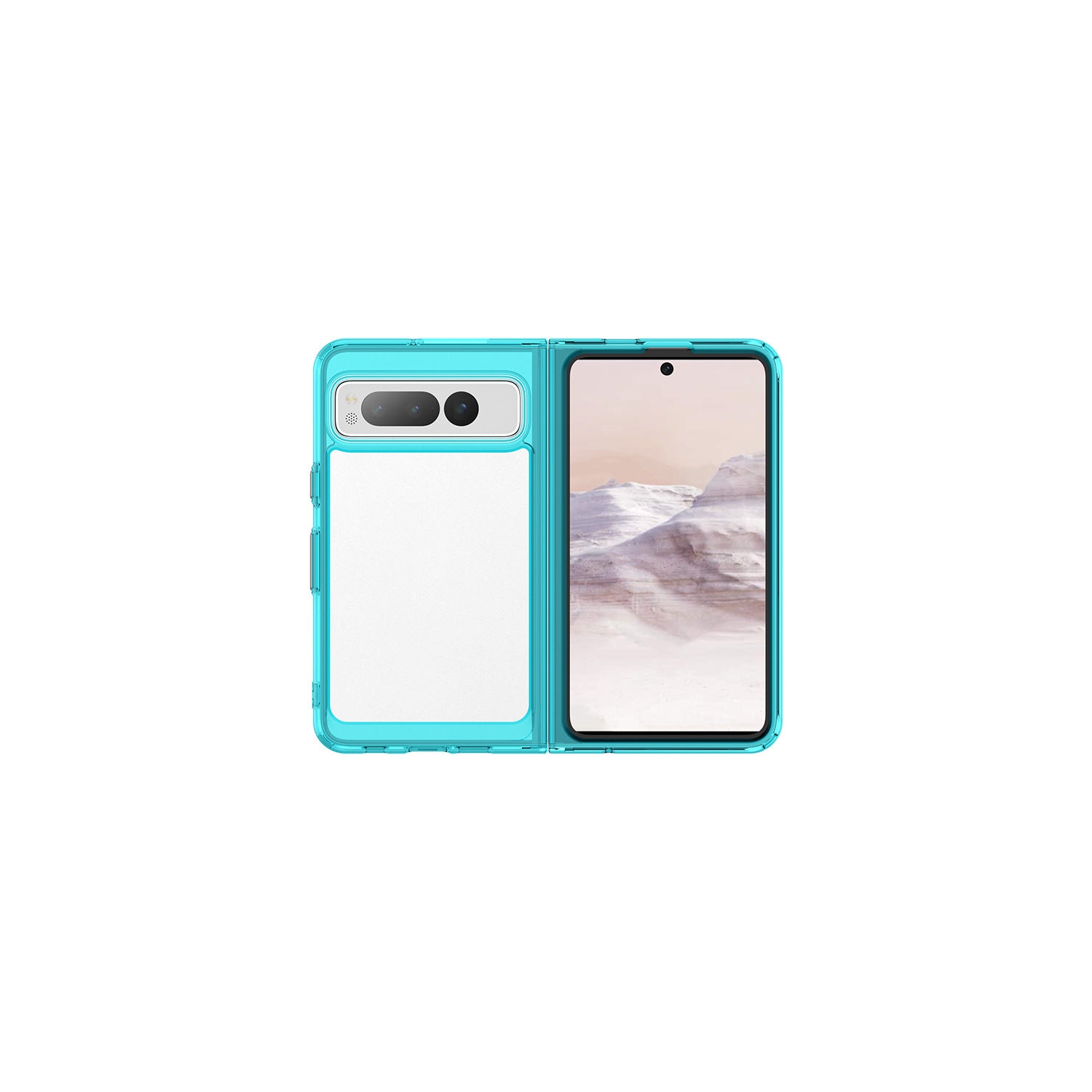 PANDACO Acrylic Mint Hard Clear Case for Google Pixel Fold