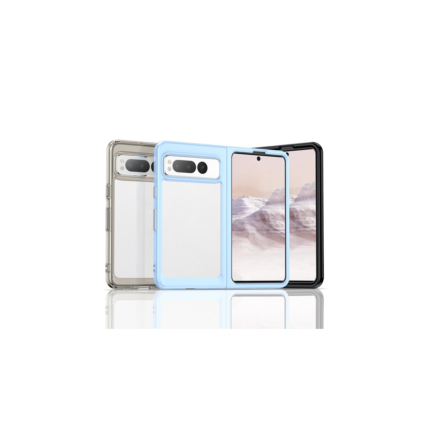 PANDACO Acrylic Mint Hard Clear Case for Google Pixel Fold