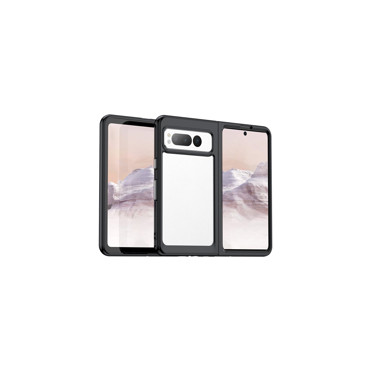 PANDACO Acrylic Mint Hard Clear Case for Google Pixel Fold