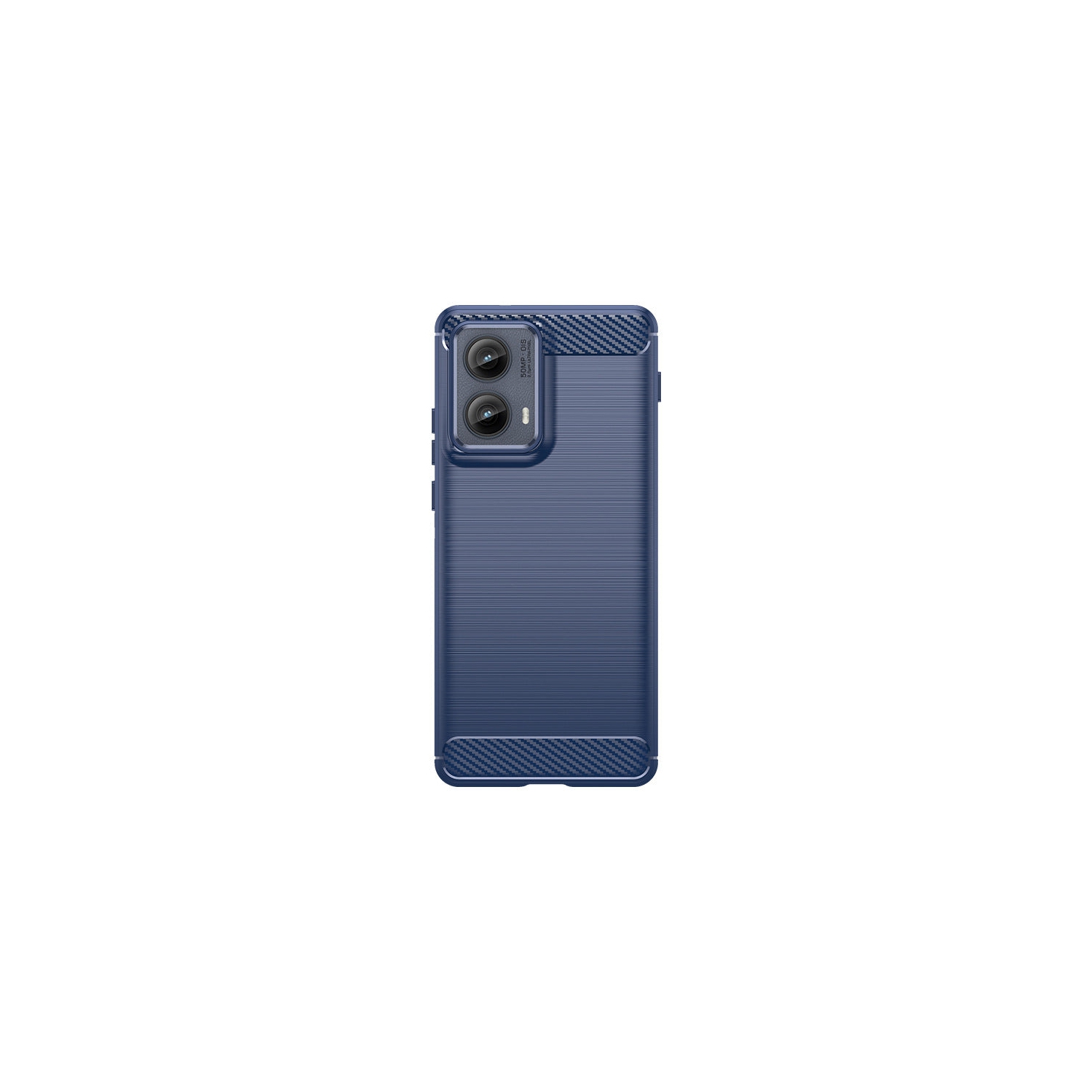 PANDACO Navy Brushed Metal Case for Motorola Edge 2024