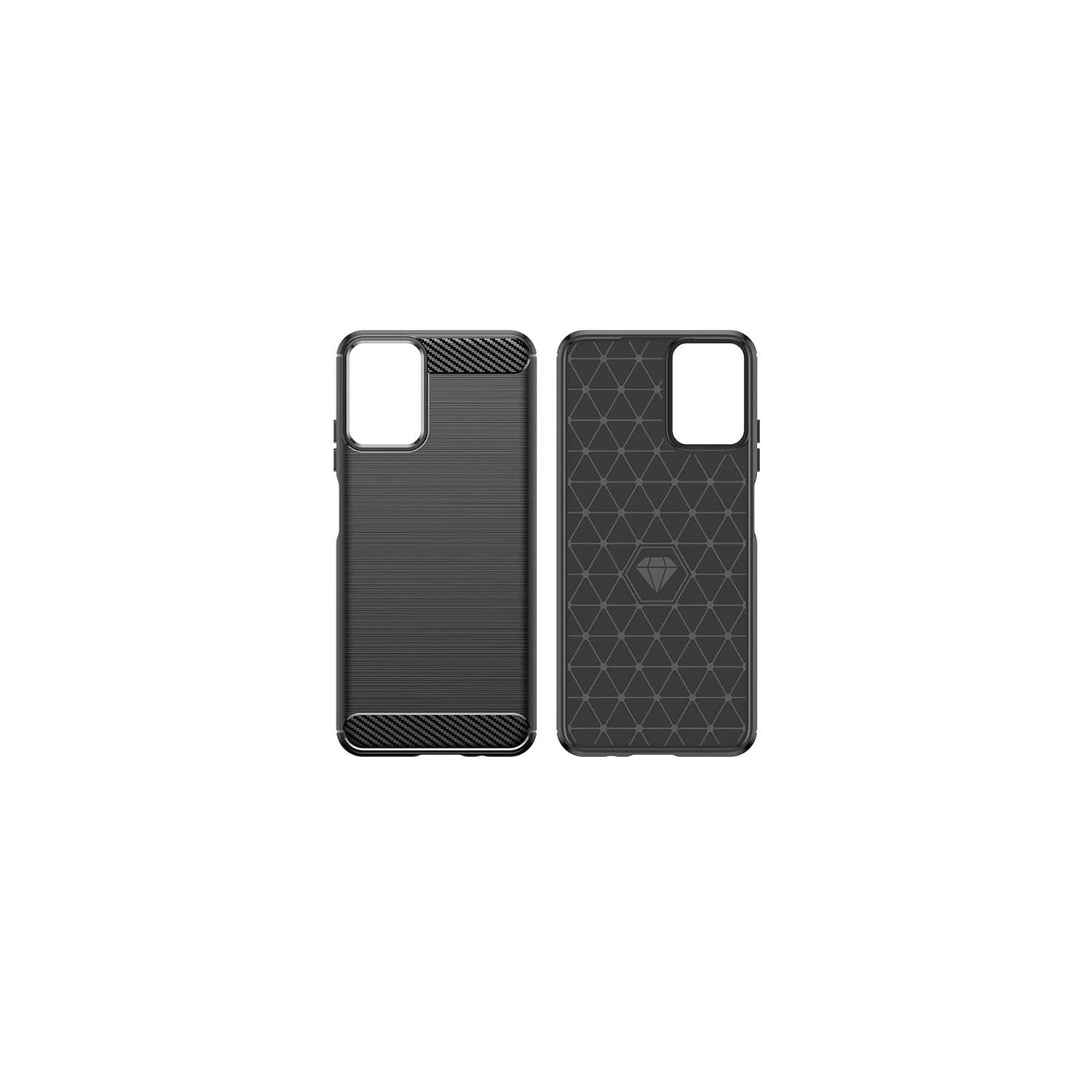 PANDACO Black Brushed Metal Case for Motorola Edge 2024