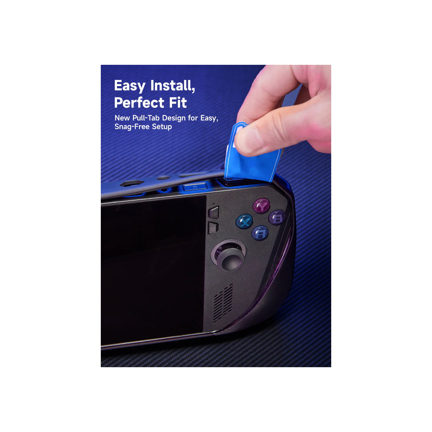 JSAUX ModCase for ROG Ally X with Detachable Front Shell, Protective Case, Metal Bracket and Strap Compatible with ASUS ROG Ally X （PC0111) - Black