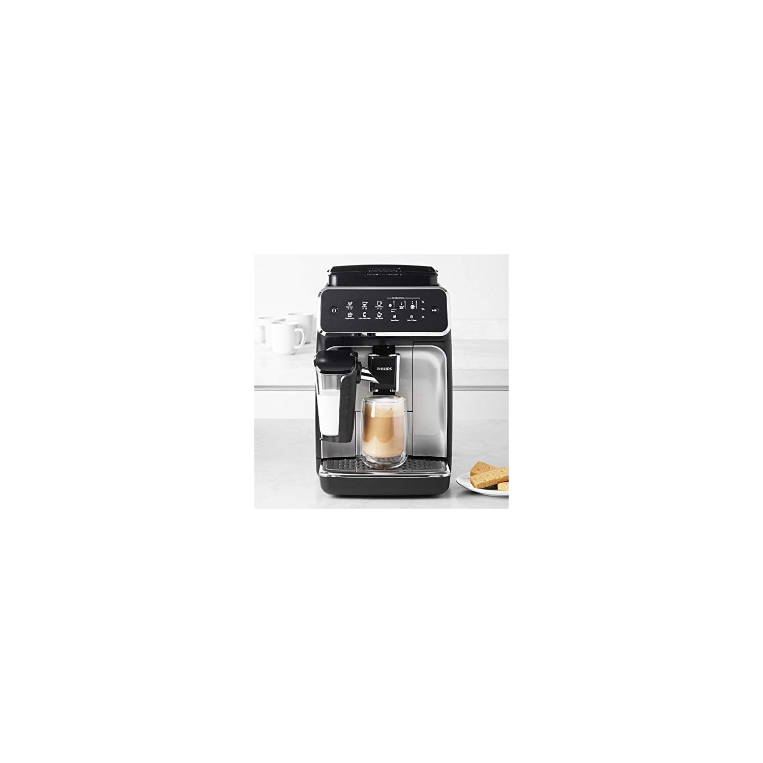 Philips 3200 Series Fully Automatic Espresso Machine w/ LatteGo, Silver, EP3246/74