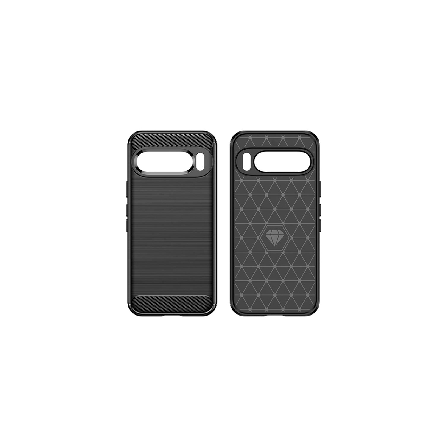 PANDACO Black Brushed Metal Case for Google Pixel 9 Pro XL