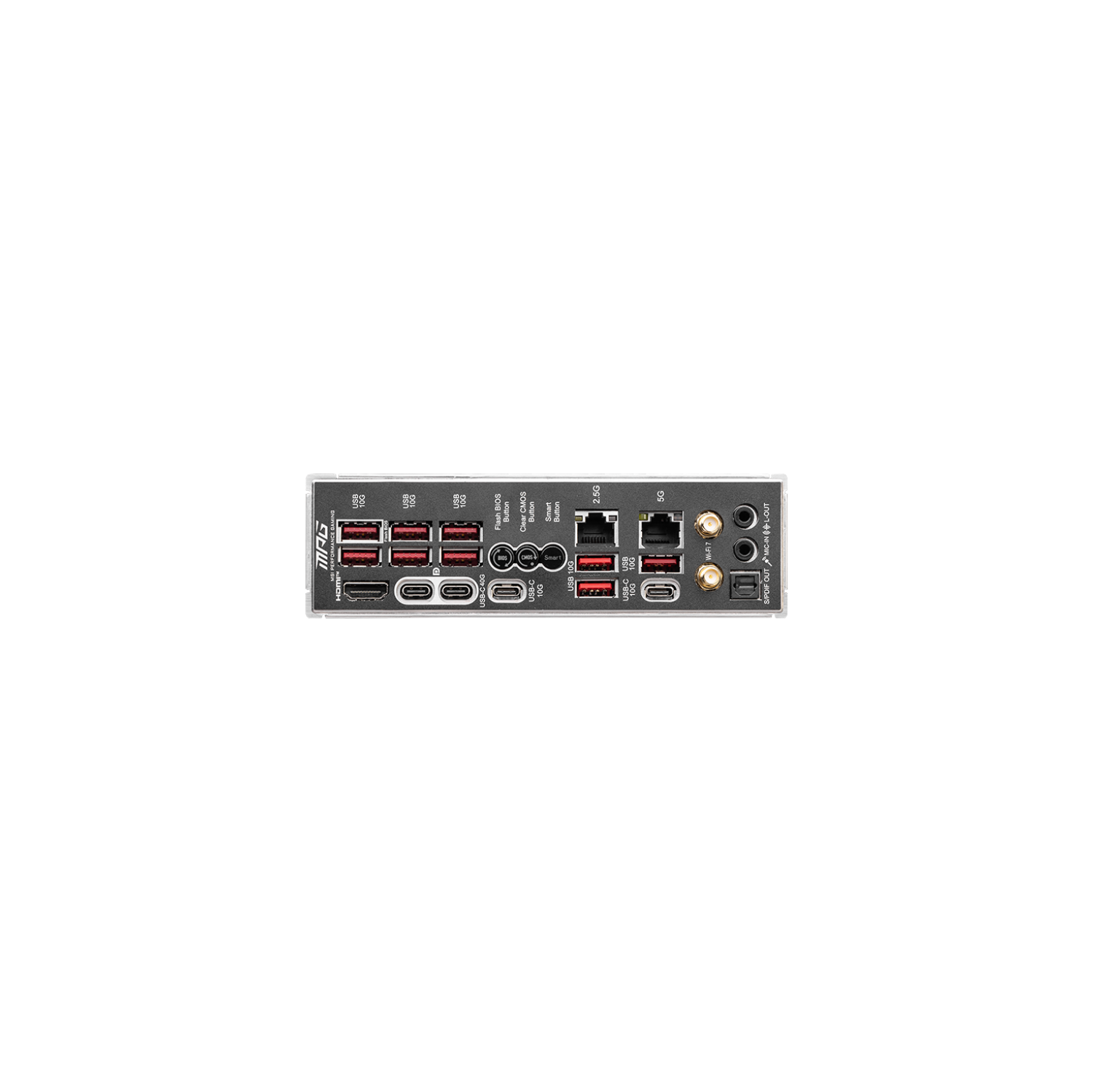 MSI MPG X870E CARBON Wi-Fi avec DDR5, 2x PCIe 5,0 x16, 4x fentes M.2, 7,1 Audio, 5Gb + 2,5Gb LAN, Wi-Fi 7