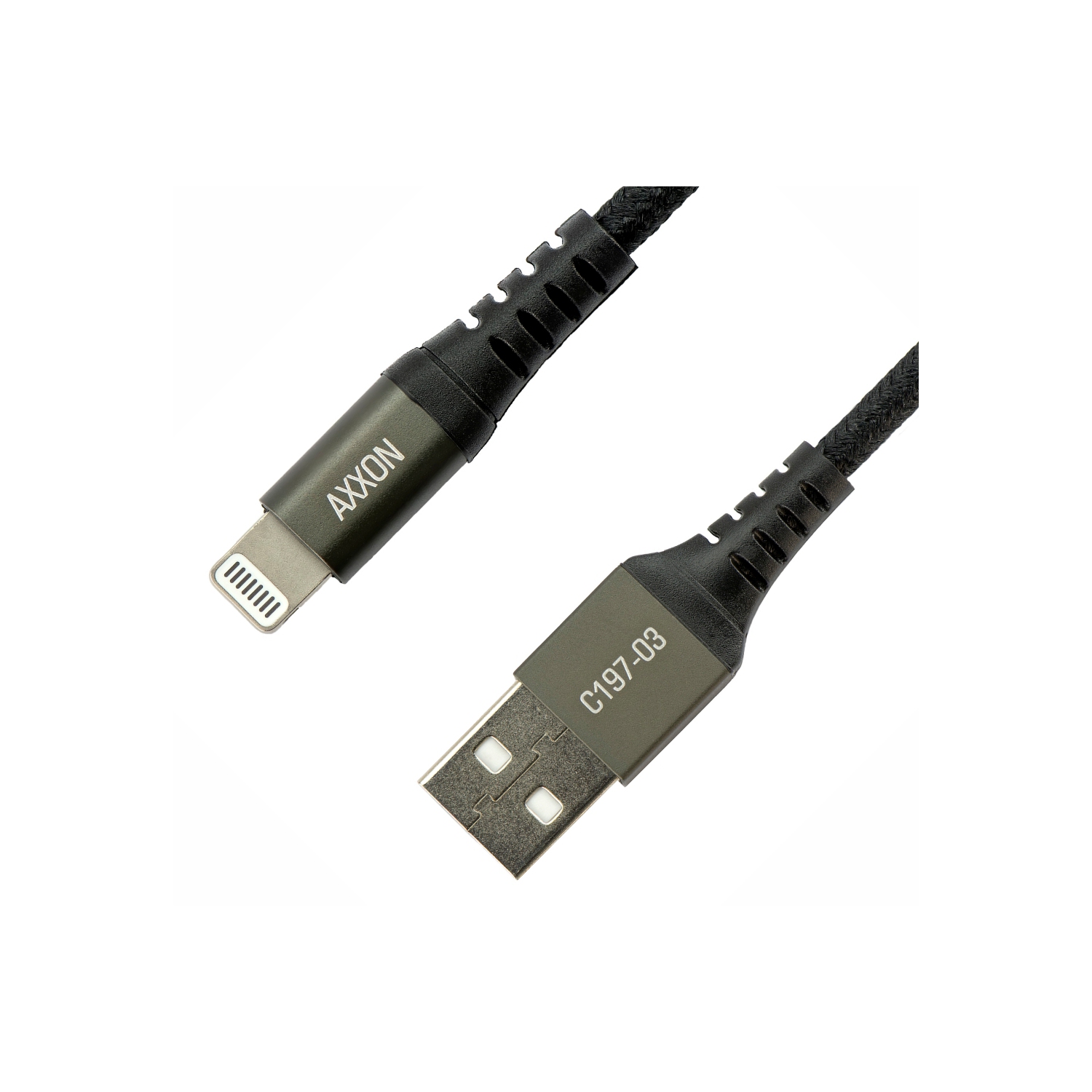 AxxonPremier Kevlar Lightning to USB A Cable, MFi-Certified iPhone 3 ft Charging Cable