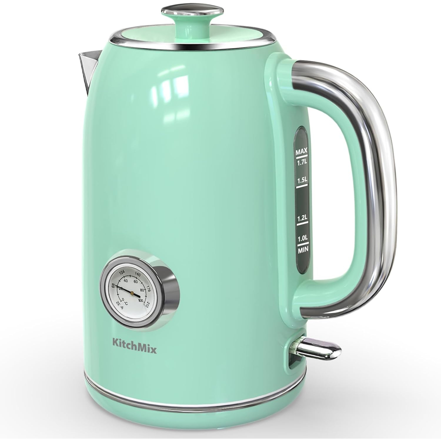 Bouilloires électriques Evoloop 1,7&nbsp;L, bouilloire à thé sans BPA, chauffe-eau, théière en acier inoxydable, arrêt automatique et protection