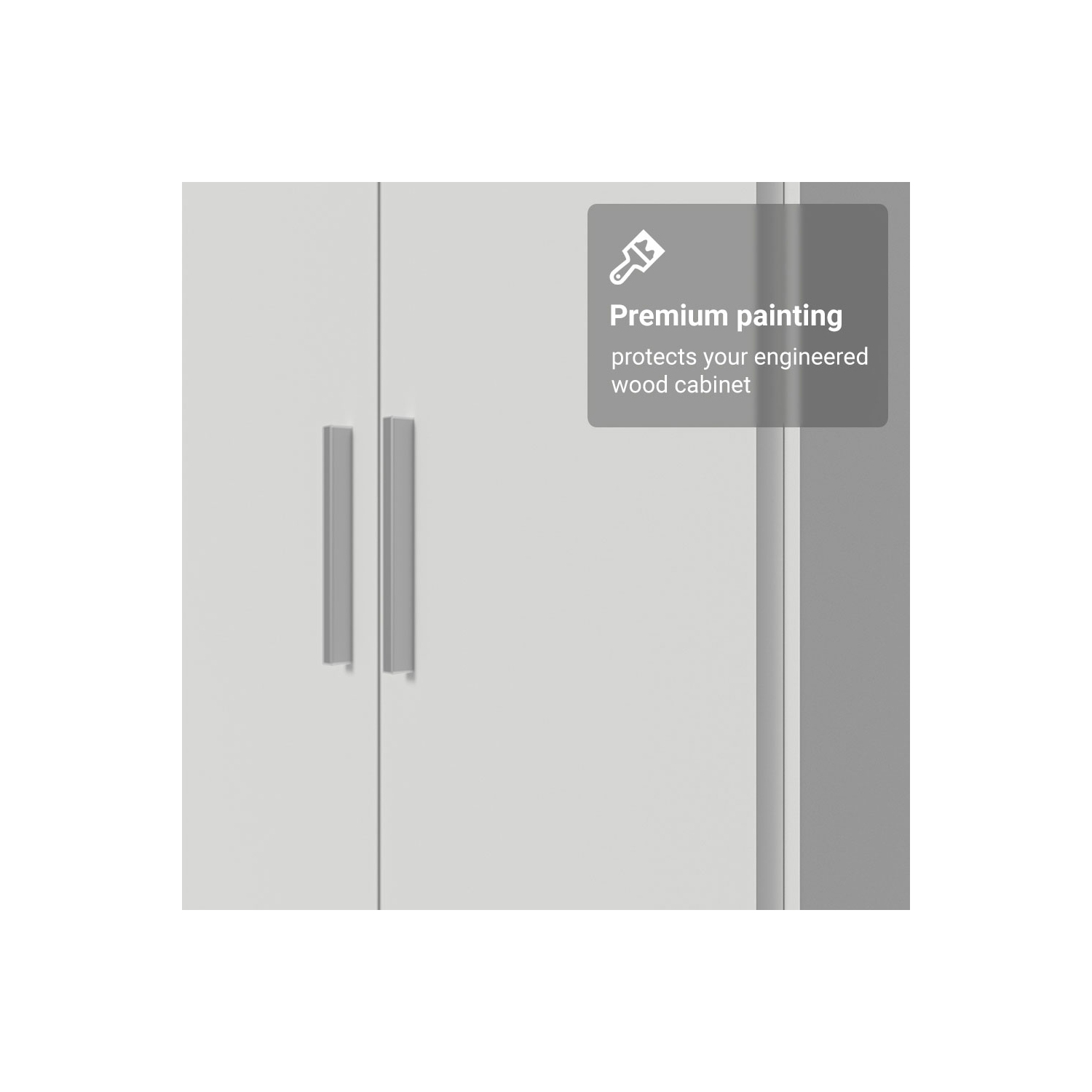 Madesa Kitchen Pantry Storage Cabinet 2 Doors with 5 Utility Shelves 23"L Wooden Organization Unit for Kitchen - White