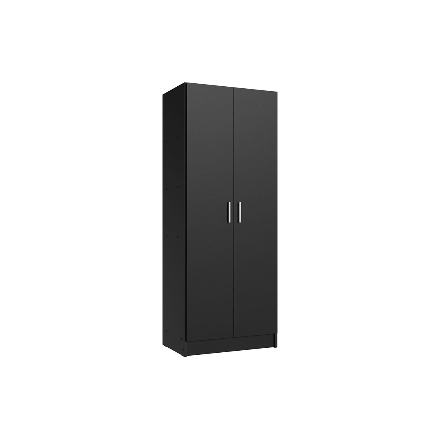 Armoire garde-manger de garage Madesa, 2 portes, 5 tablettes utilitaires, unité de rangement en bois de 23&nbsp;po de long pour garage - Noir