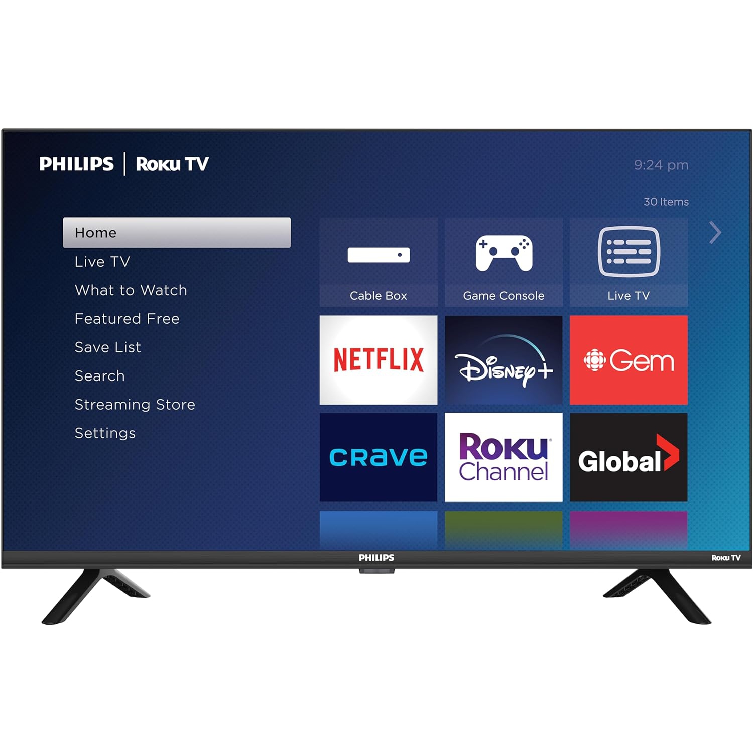 Open Box - Philips Roku TV 32" HD 720p LED-LCD Smart TV (32PFL4674/F6), Alexa Compatible