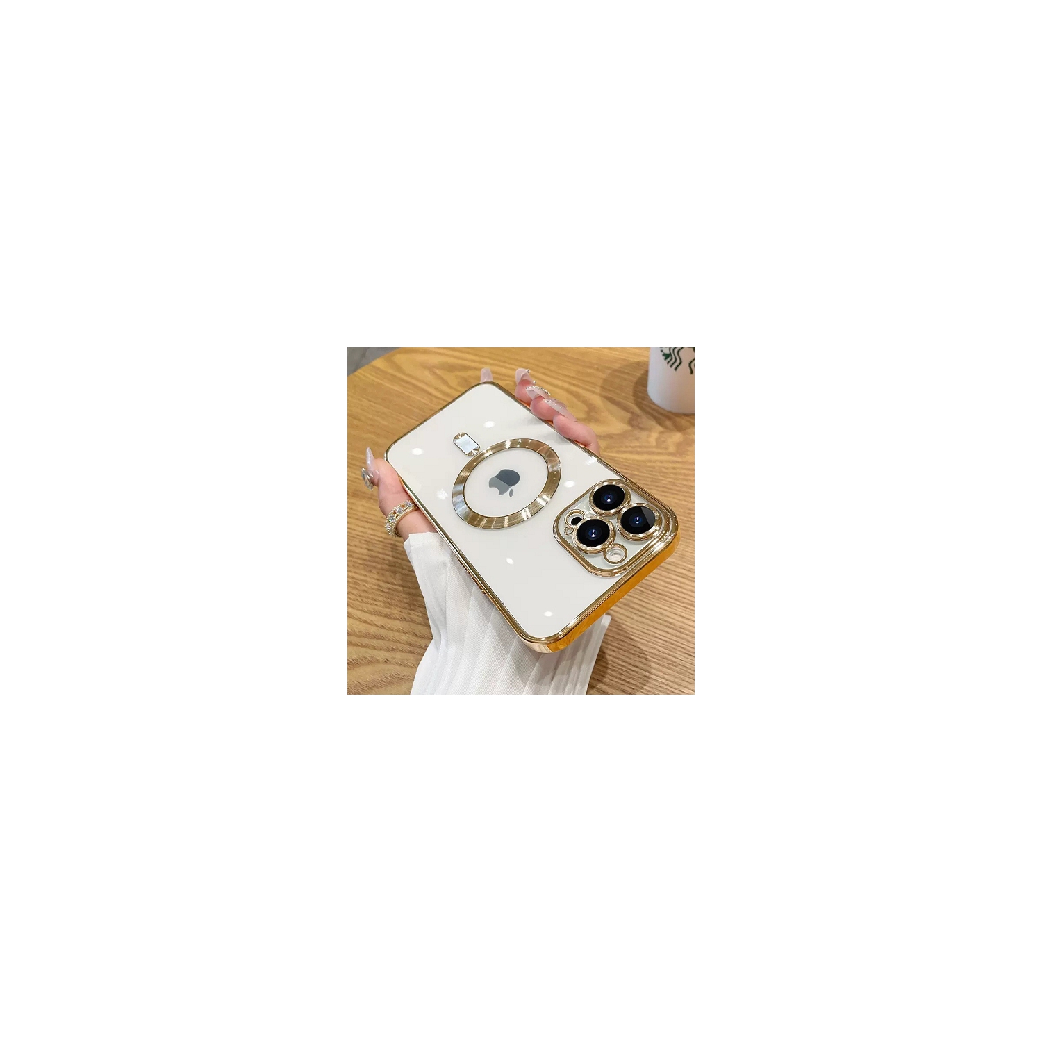 TopSave – Étui souple transparent pour iPhone 16 Pro Max de 6,9 po, objectif d’appareil photo protection complète, avec MagSafe, étui en TPUR