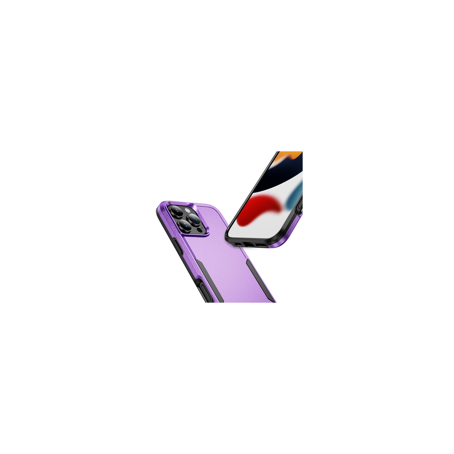 TopSave – Étui mince, léger, robuste et protecteur Armor pour iPhone 16 Pro Max de 2 po, violet, nouveau style Matt Polish PC+TPU 6,9-en-1