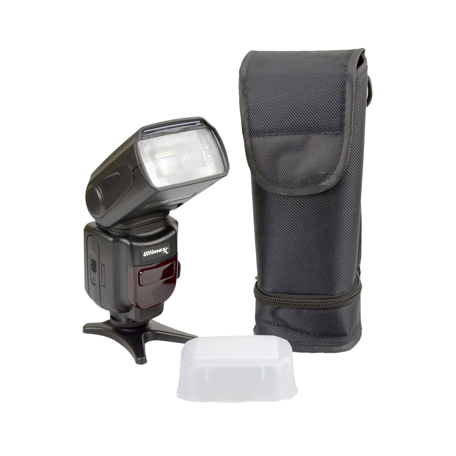 ULTIMAXX TTL Dedicated Slave Flash with LCD Swivel/Bounce & Case for Nikon