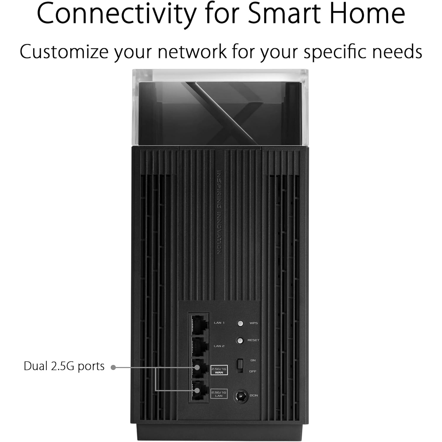 ASUS ZenWiFi Pro ET12 AXE11000 Tri-Band WiFi 6E Mesh System, Coverage up to 6000 sq ft, Subscription-Free Network Security
