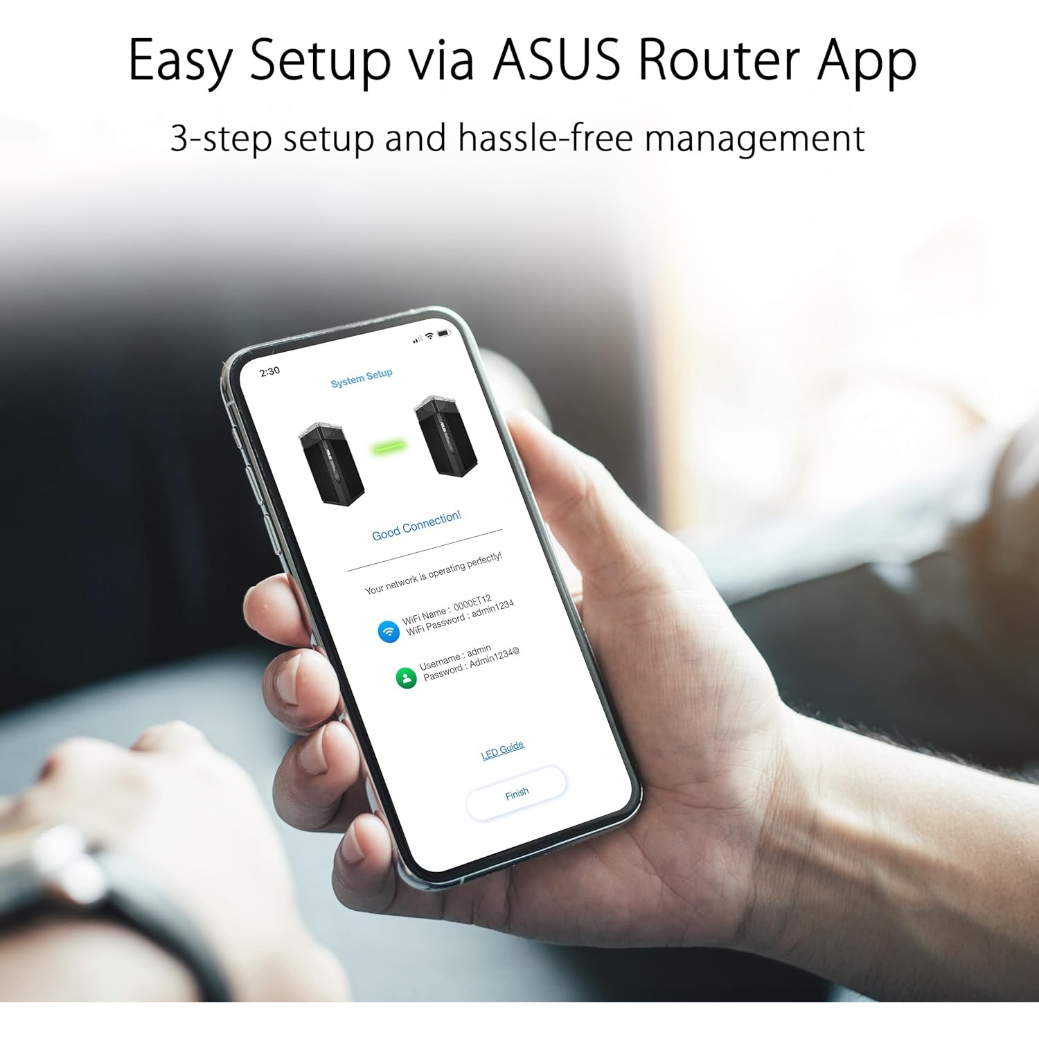 ASUS ZenWiFi Pro ET12 AXE11000 Tri-Band WiFi 6E Mesh System, Coverage up to 6000 sq ft, Subscription-Free Network Security