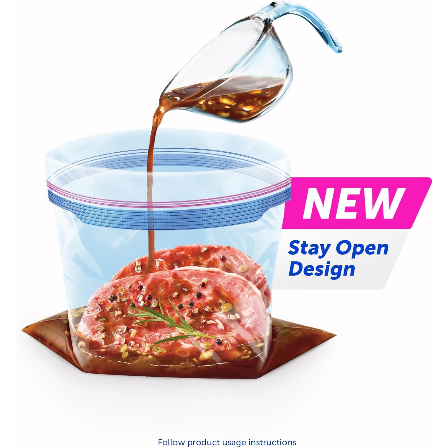 Ziploc Medium Food Storage Freezer Bags, Grip 'n Seal Technology for Easier Grip, Open and Close, 75 Count