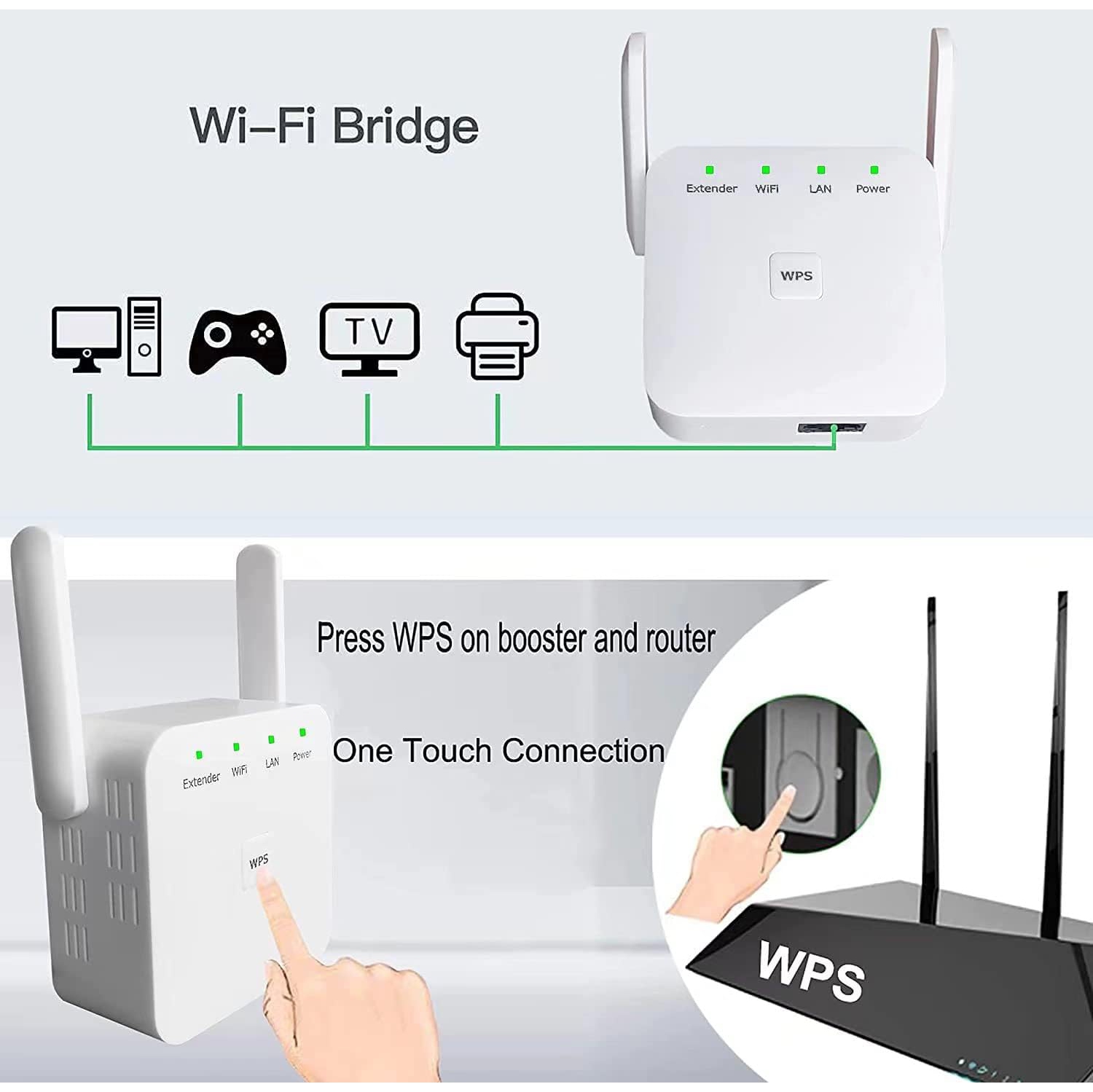 2025 Newest WiFi Extender, WiFi Repeater, WiFi Booster, Covers Up to 10000 Sq.ft and 60 Devices, Internet Booster - with Ethernet Port, Quick Setup,