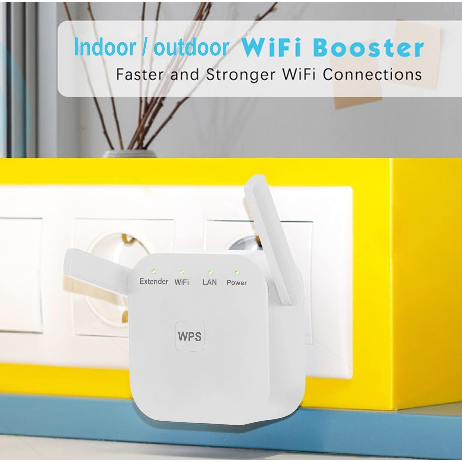 2025 Newest WiFi Extender, WiFi Repeater, WiFi Booster, Covers Up to 10000 Sq.ft and 60 Devices, Internet Booster - with Ethernet Port, Quick Setup,